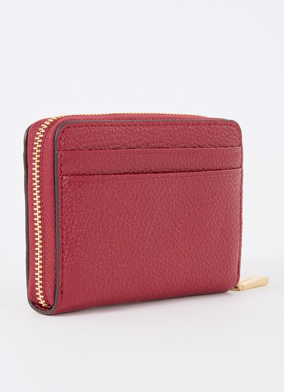 Michael Kors Jet Set Small portemonnee van leer - achterkant 3 cranberryrood