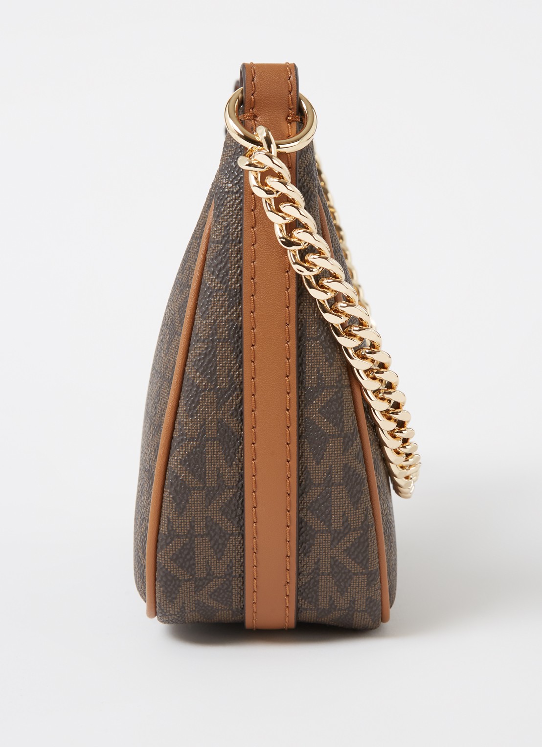 Michael Kors Jet Set Small schoudertas met leren details - detail 2 donkerbruin