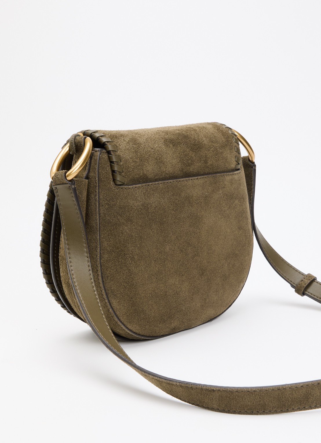 Michael Kors Josie crossbodytas van suède - achterkant khaki