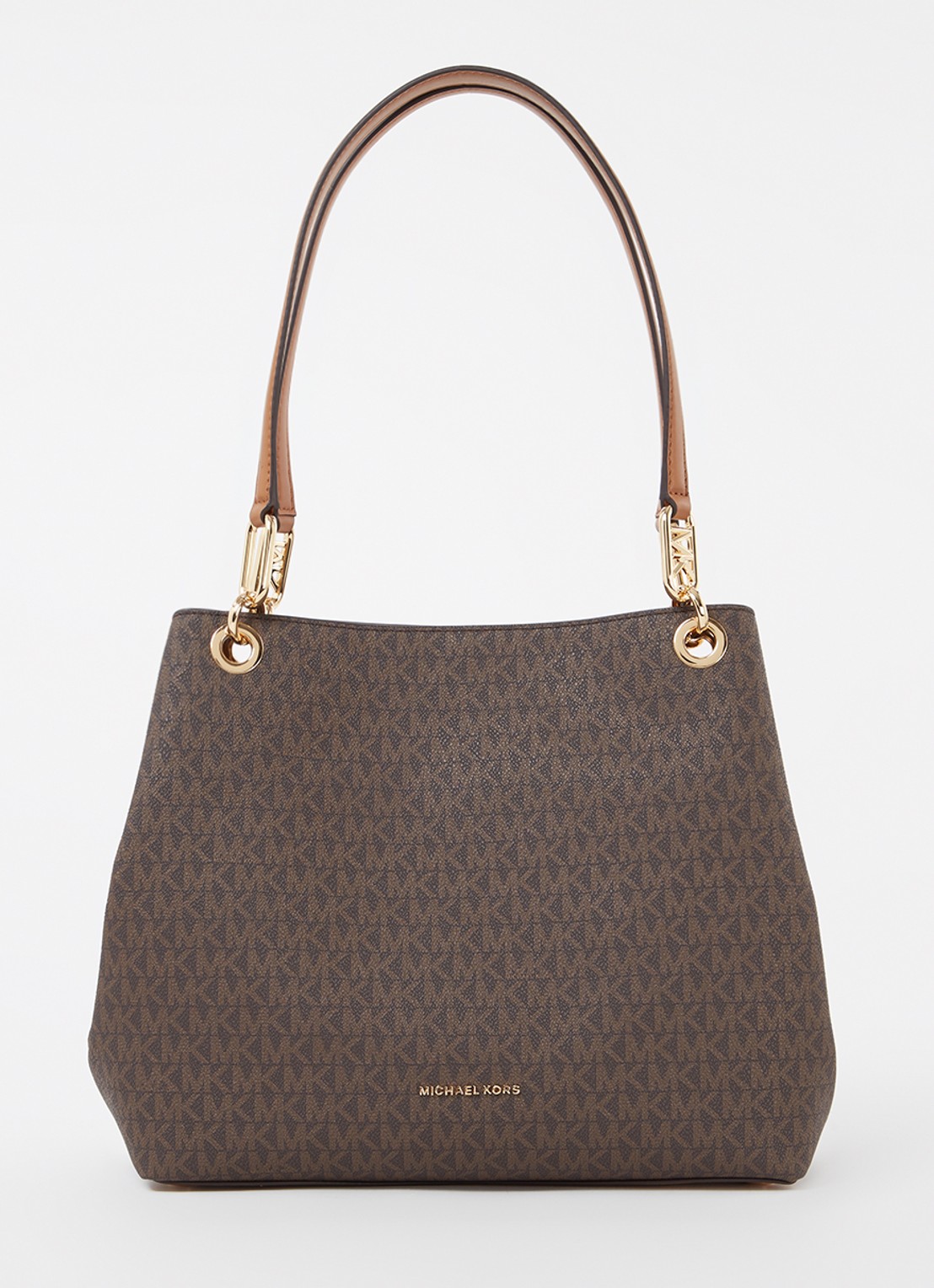 Michael Kors Kensington Large schoudertas met logoprint - voorkant 2 bruin