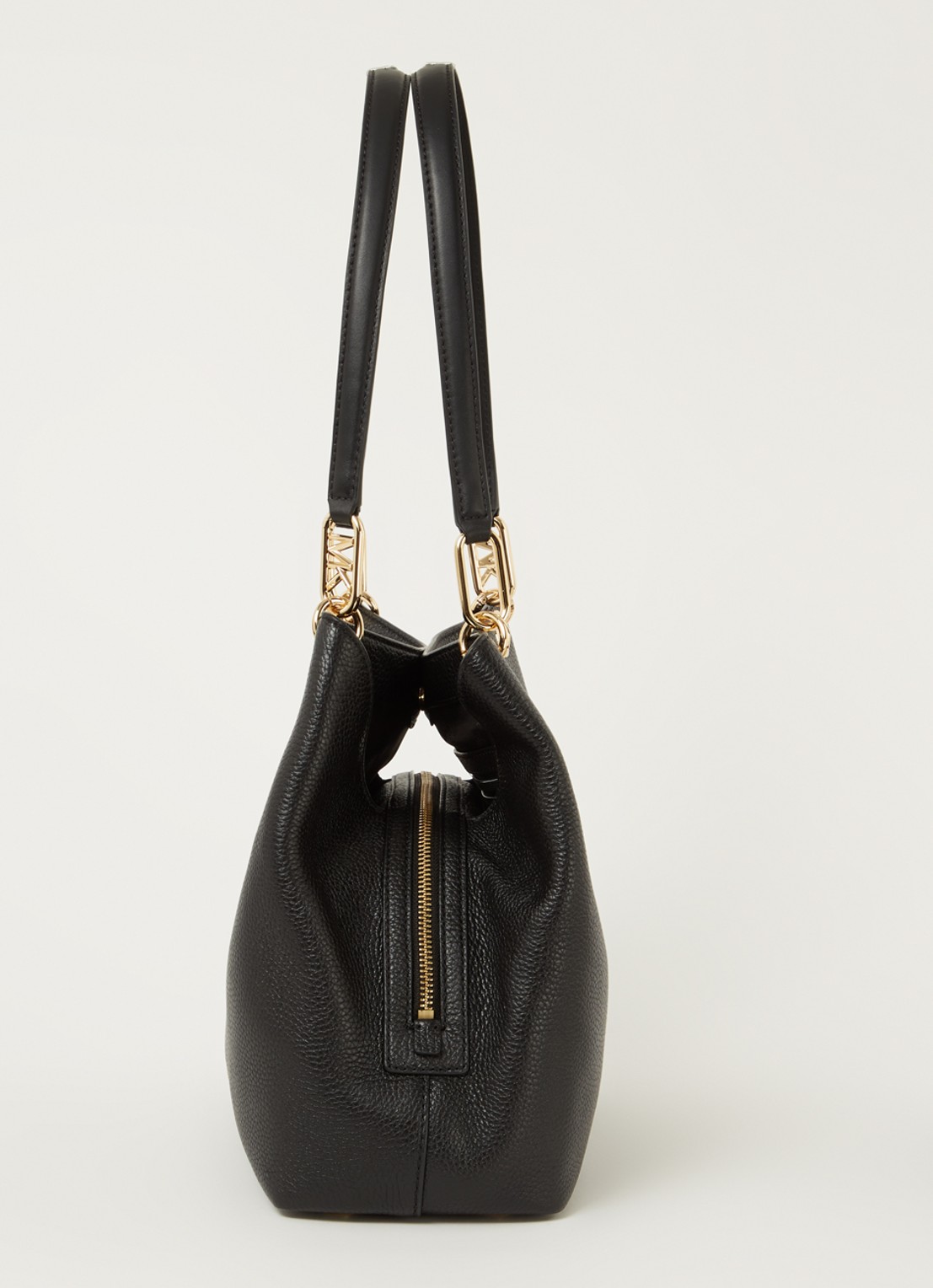 Michael Kors Kensington schoudertas van leer  - detail 2 zwart