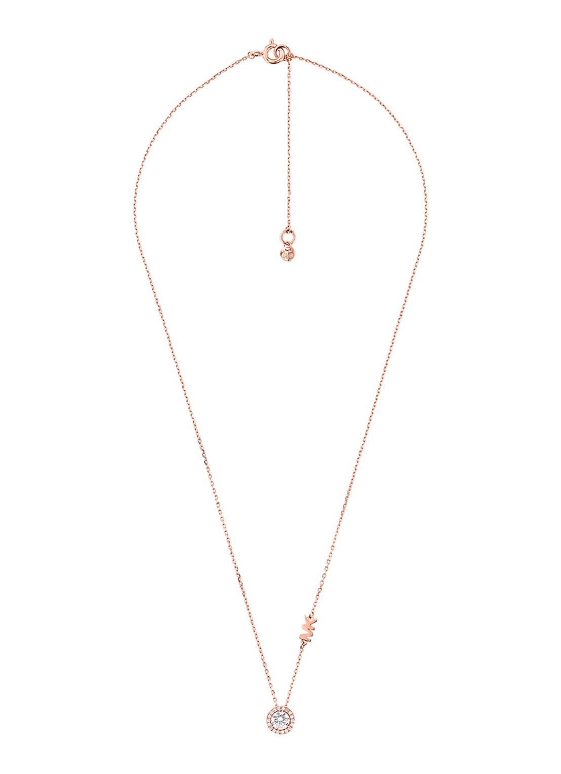 Michael Kors Ketting verguld MKC1208AN791 - voorkant 2 roségoud