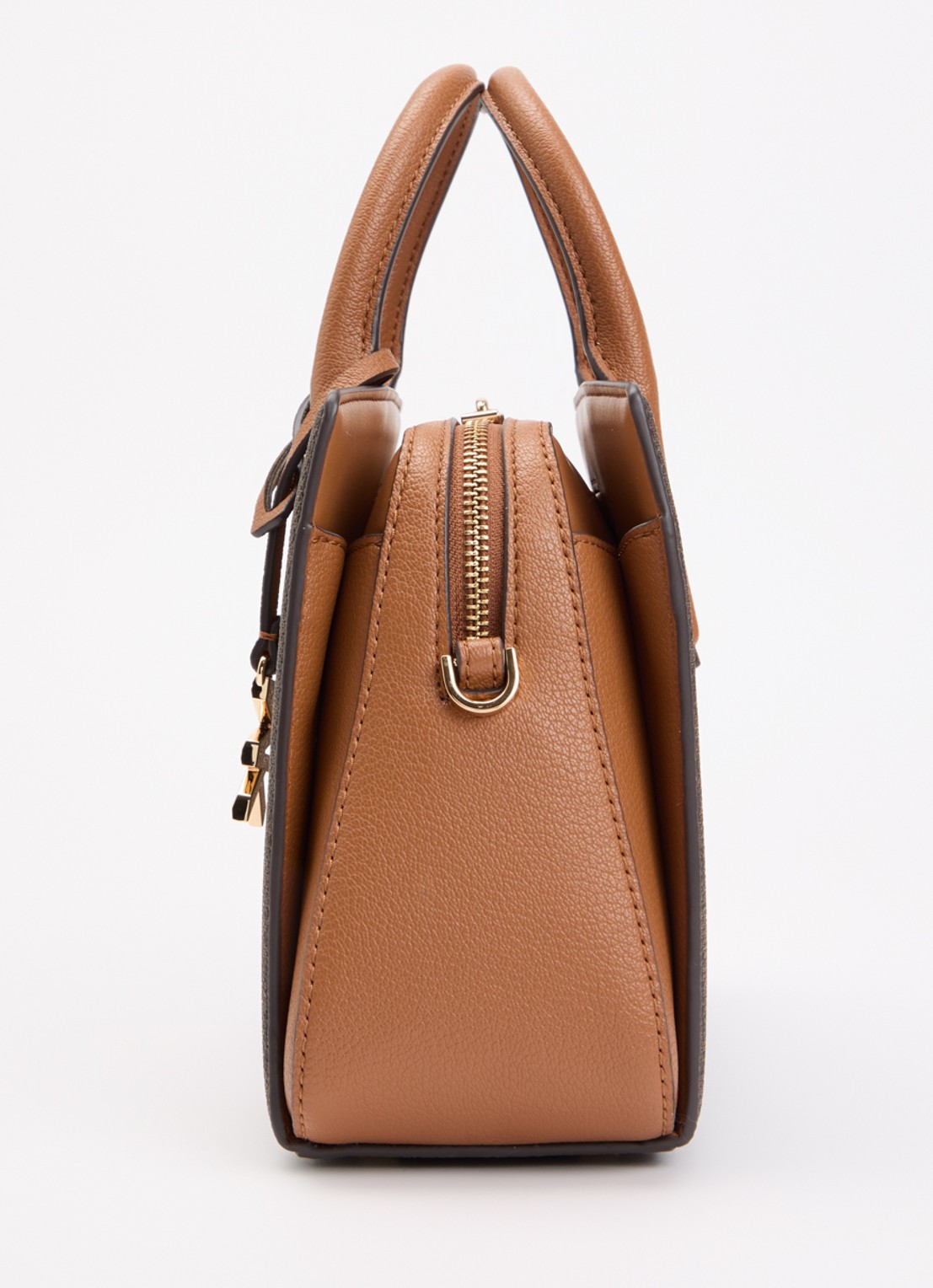 Michael Kors Laila handtas met logoprint en leren details - detail 3 donkerbruin