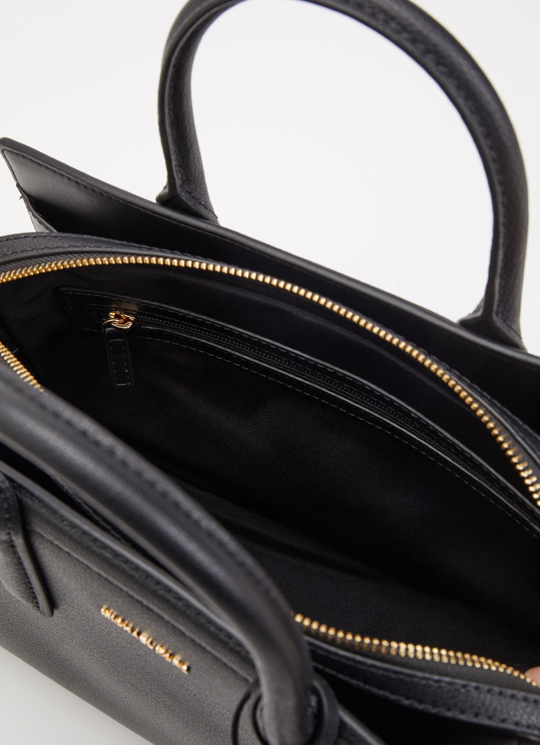 Michael Kors Laila handtas van leer met afneembare schouderriem  - detail 4 zwart