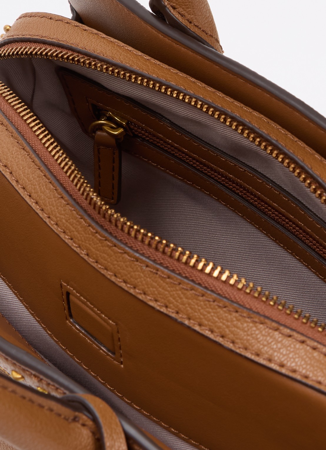 Michael Kors Laila handtas van leer met afneembare schouderriem - detail 3 bruin