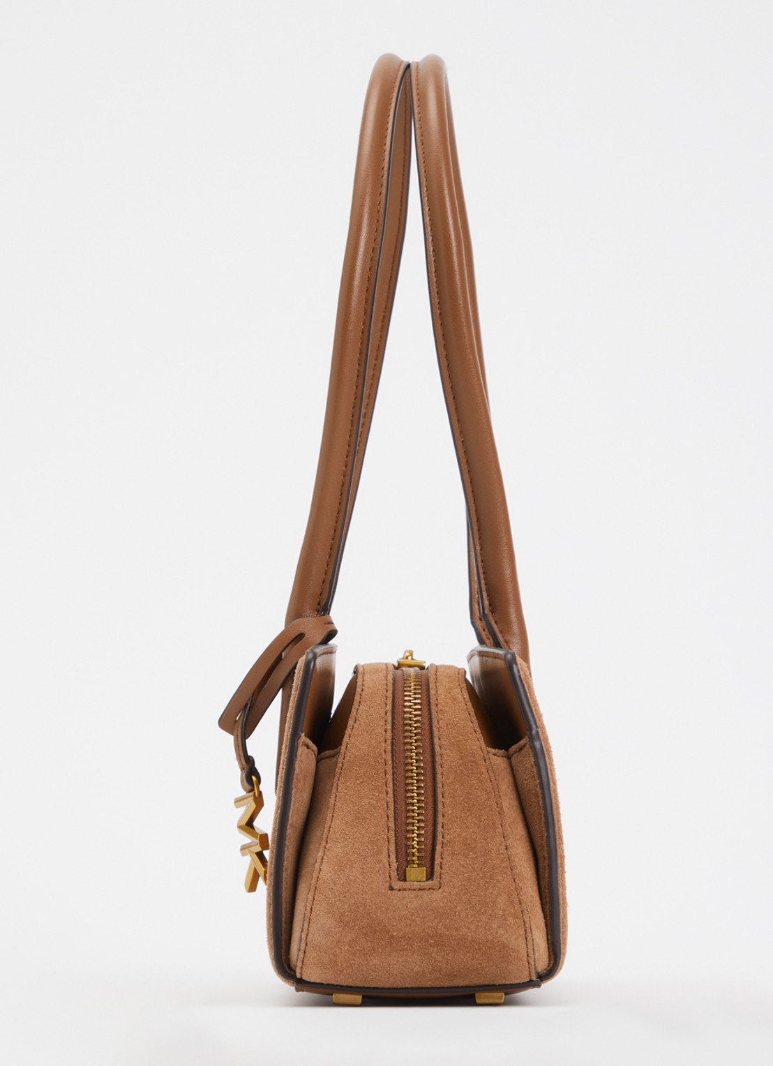 Michael Kors Laila schoudertas van suède - detail 3 beige