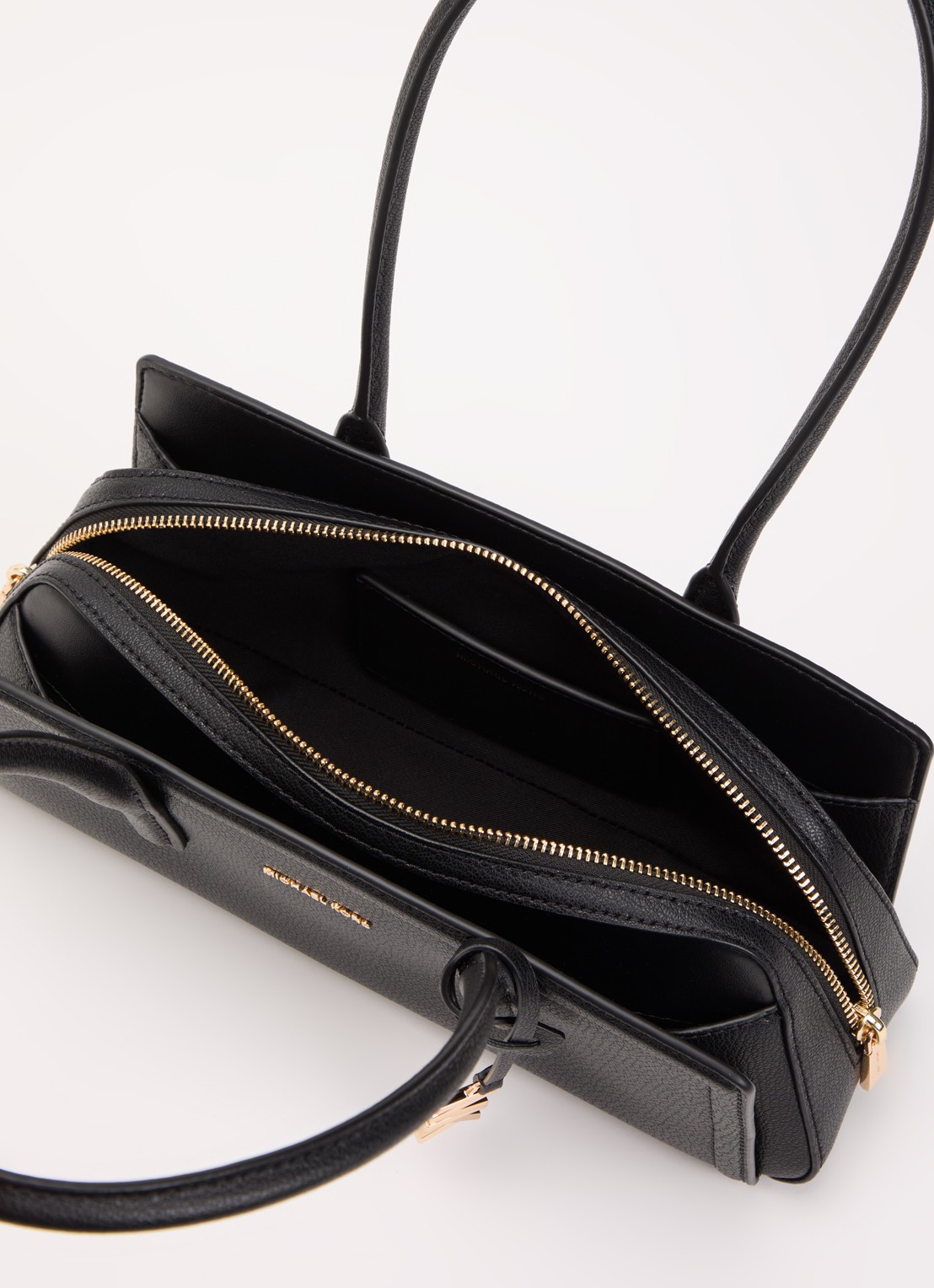 Michael Kors Laila Small handtas van leer met logo - detail 3 zwart