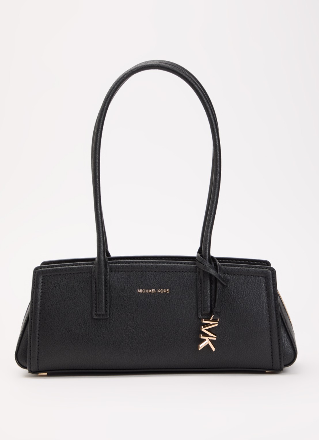 Michael Kors Laila Small handtas van leer met logo - voorkant 2 zwart