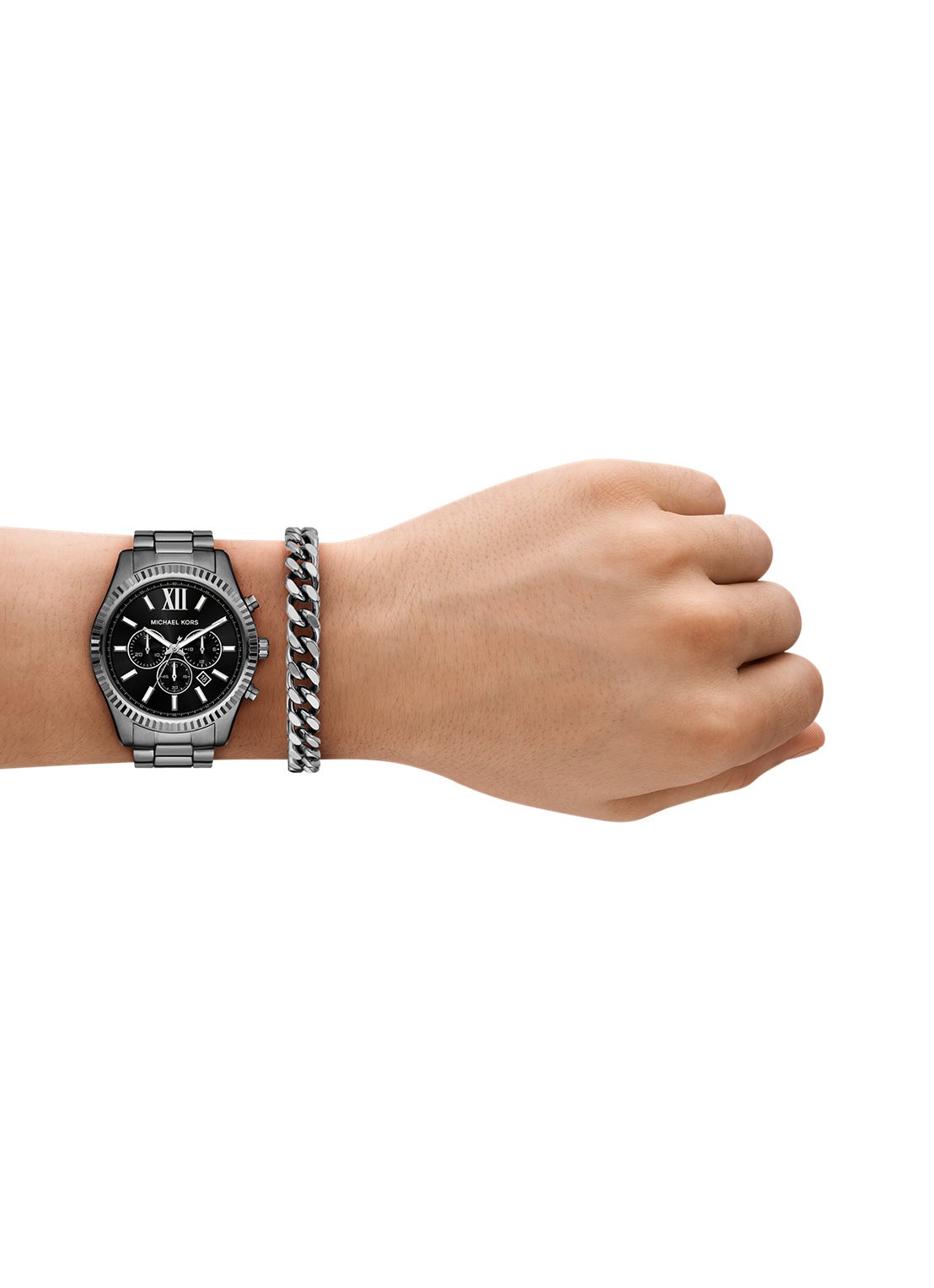 Michael Kors Lexington horloge met armband in set van 2 MK9217SET - detail 6 zilver