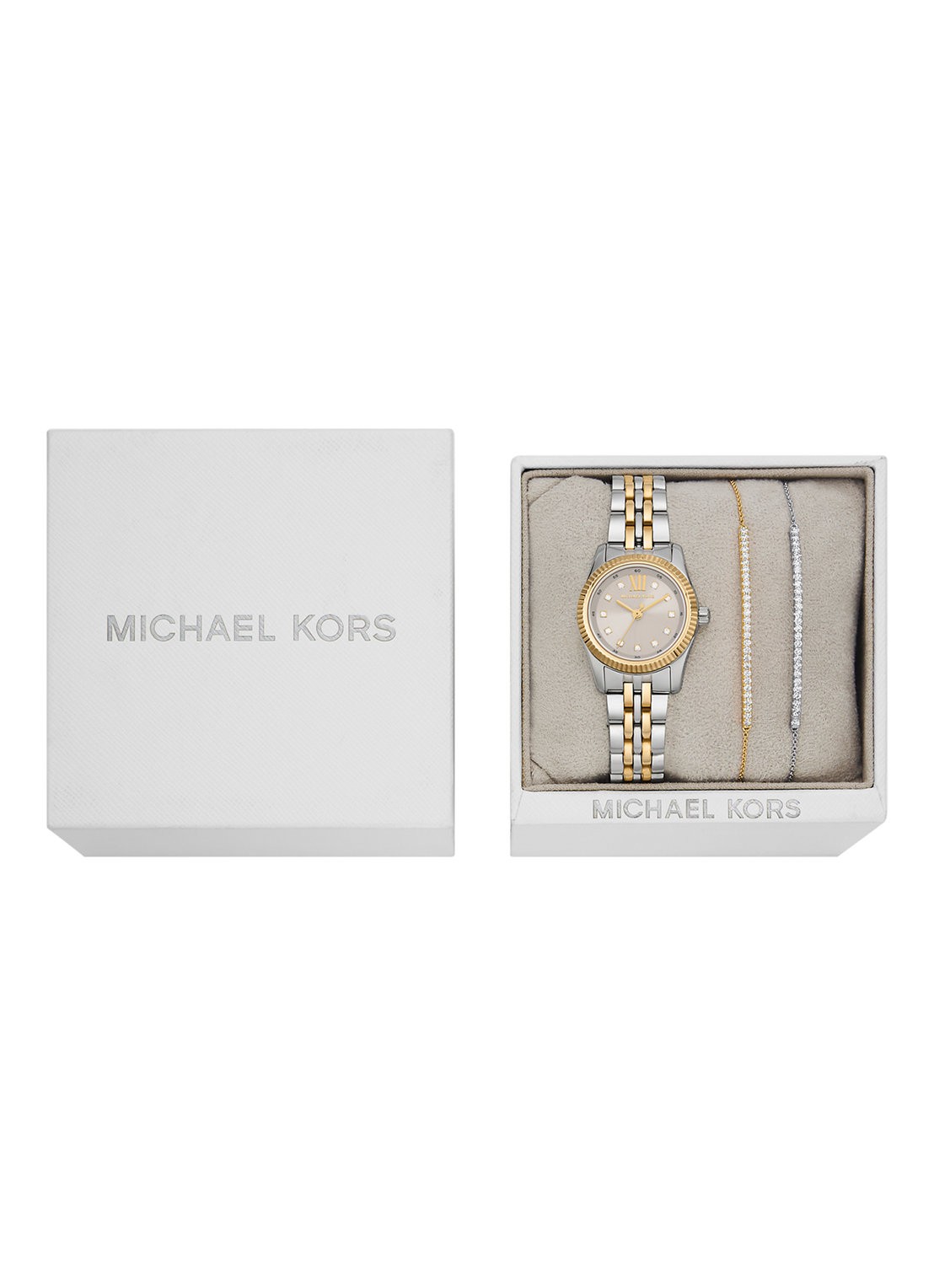 Michael Kors Lexington Horloge MK4815SET - detail 4 zilver