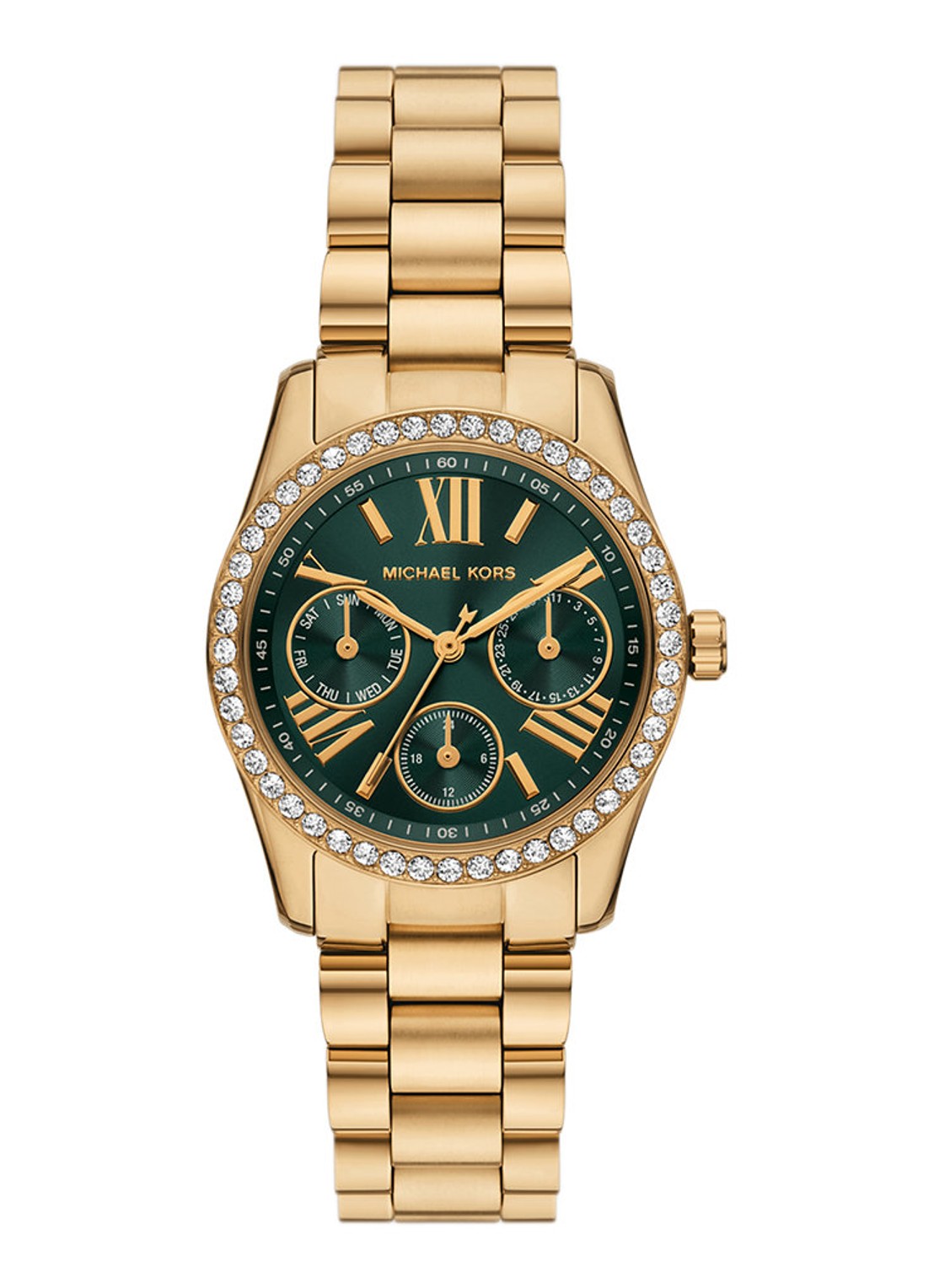 Michael Kors Lexington horloge MK4924 - voorkant 4 goud