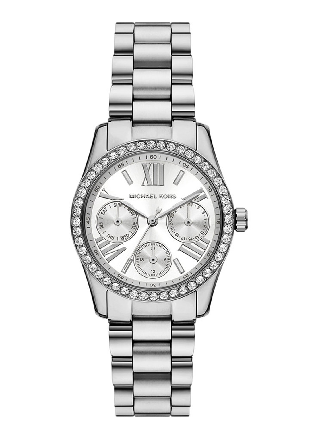 Michael Kors Lexington horloge MK4979 - voorkant zilver