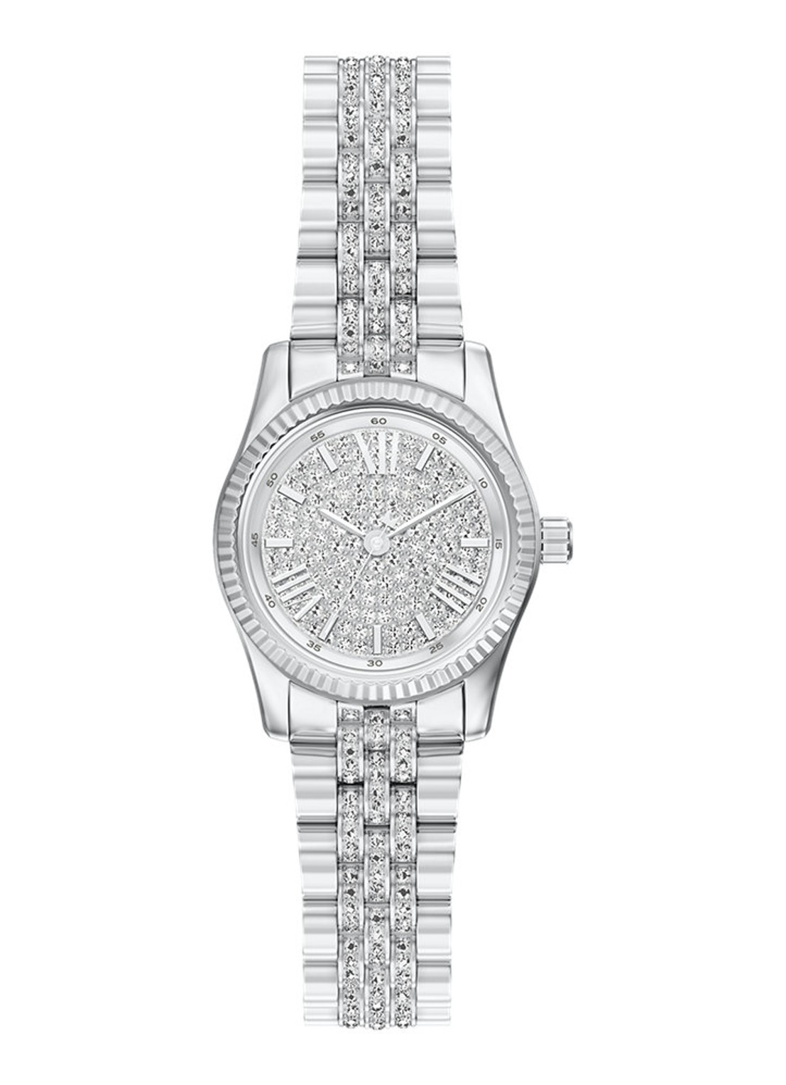 Michael Kors Lexington horloge MK7577 - voorkant 6 zilver