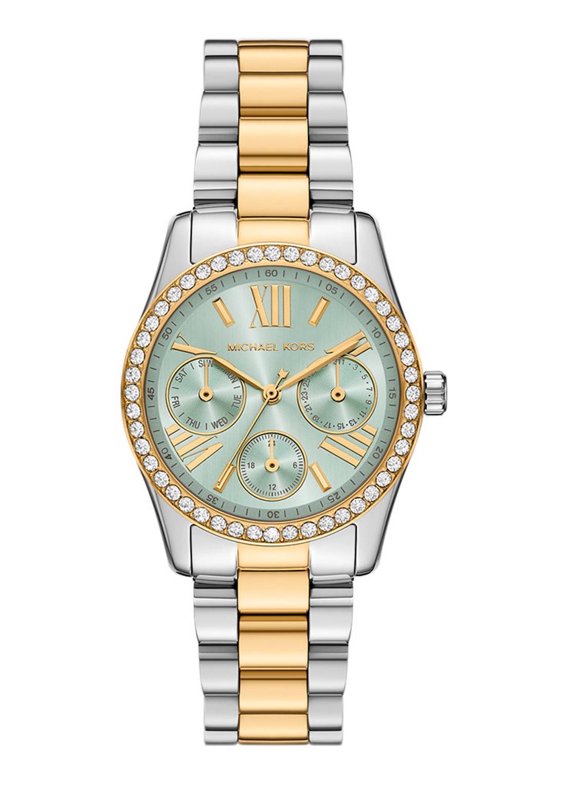 Michael Kors Lexington horloge MK7609 - voorkant zilver