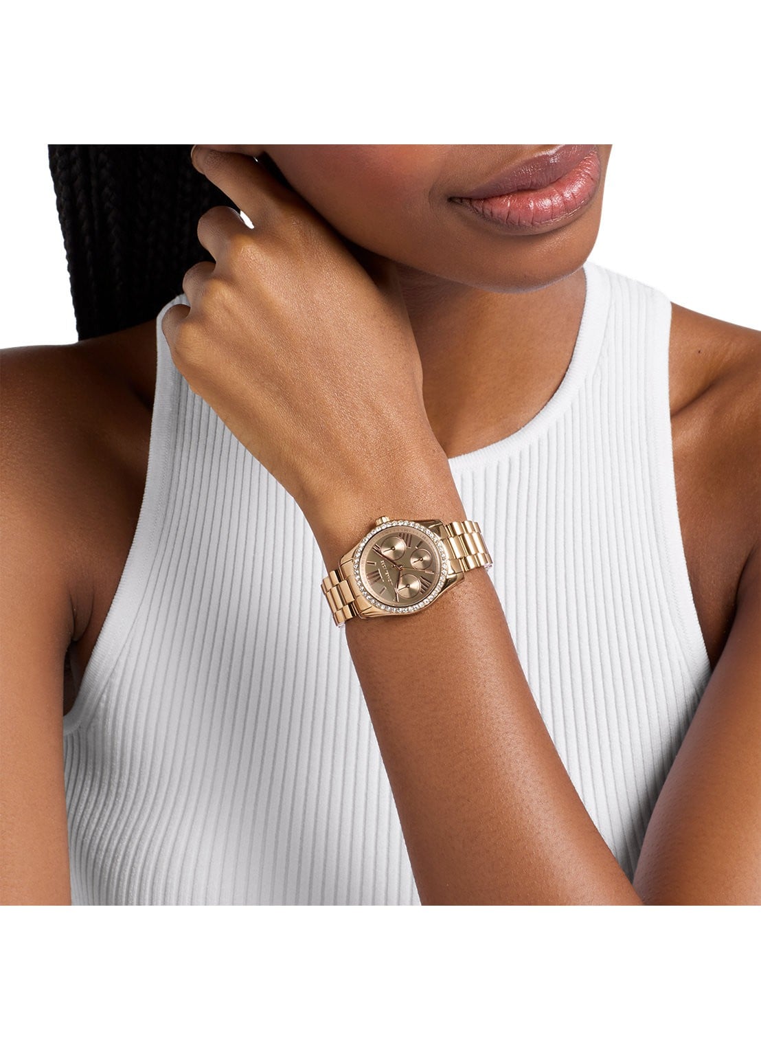 Michael Kors Lexington horloge MK7631 - detail 3 roségoud