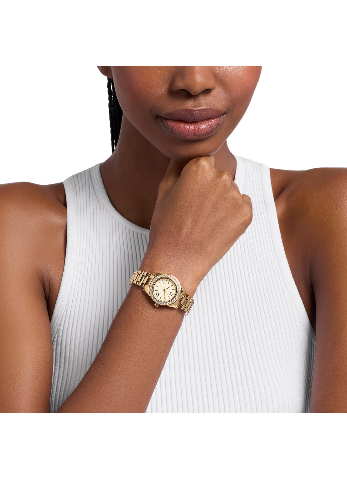 Michael Kors Lexington horloge MK7659SET - detail 4 goud