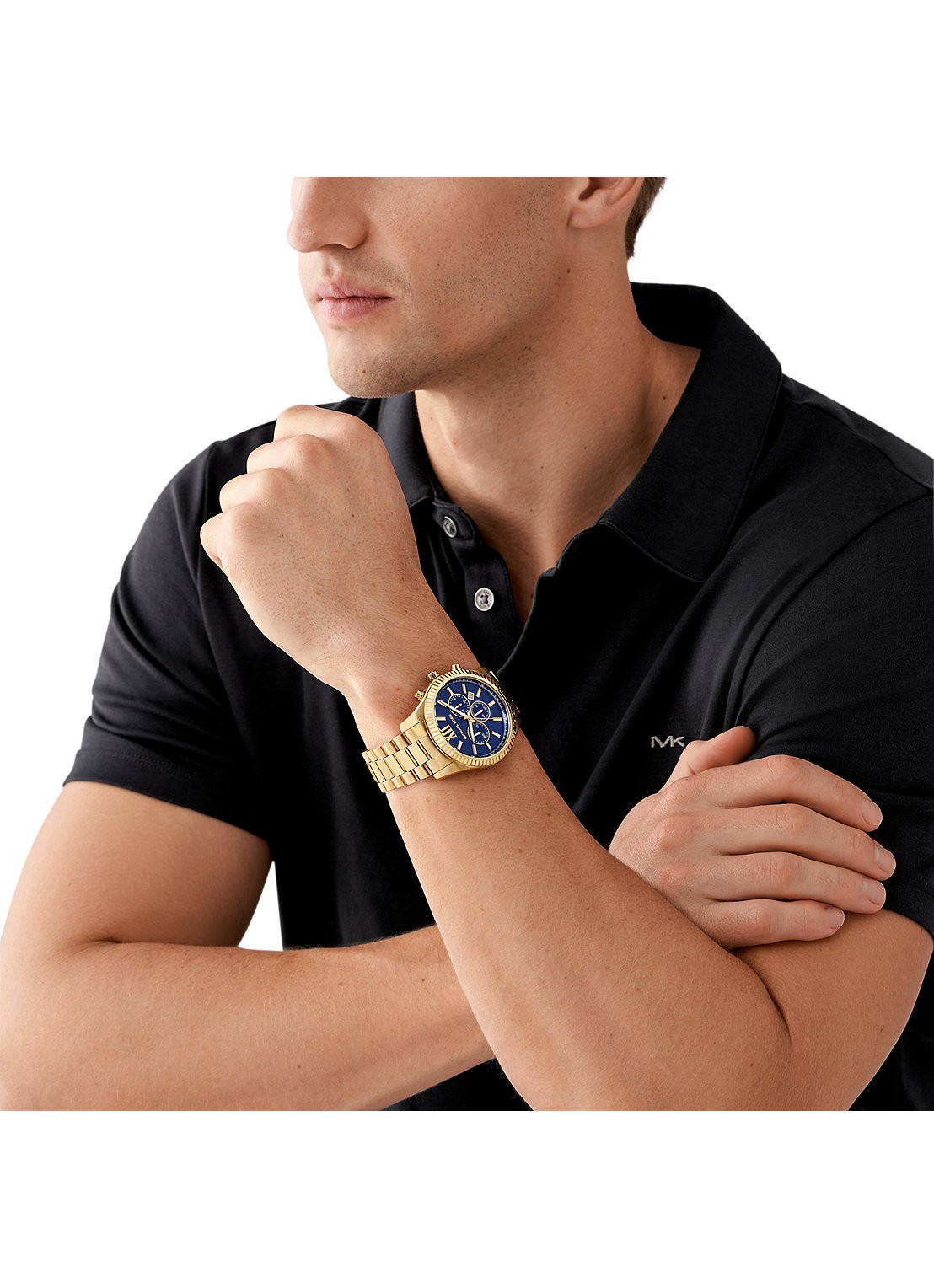Michael Kors Lexington horloge MK9153 - detail 3 goud