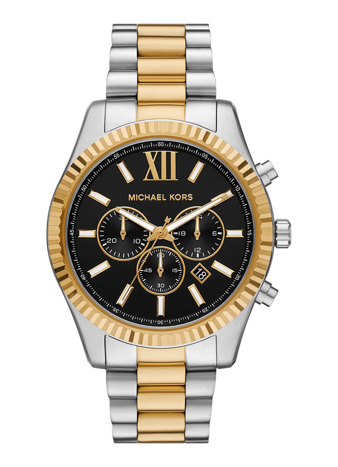 Michael Kors Lexington horloge MK9207 - voorkant zilver
