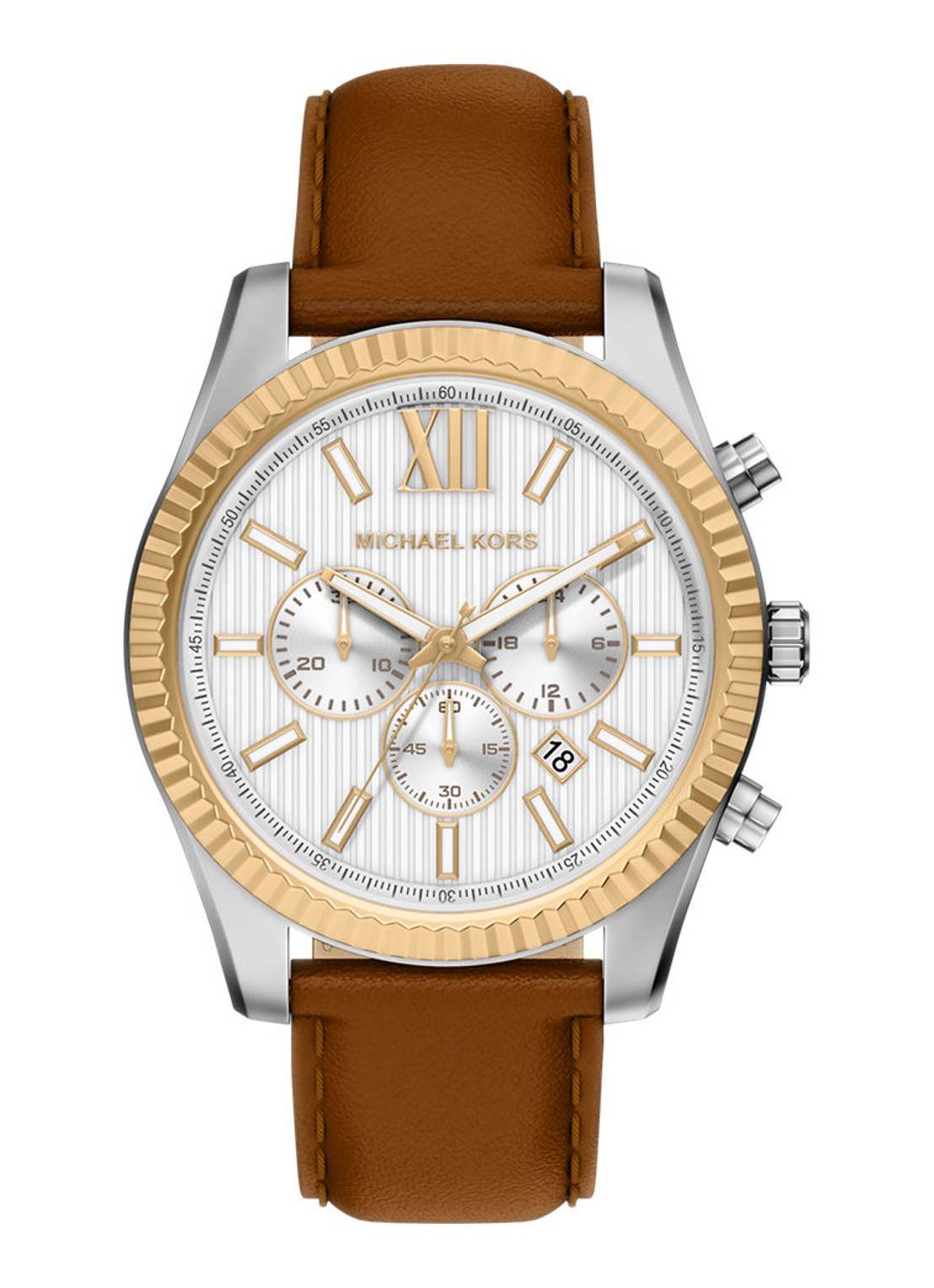 Michael Kors Lexington horloge MK9257 - voorkant 6 zilver