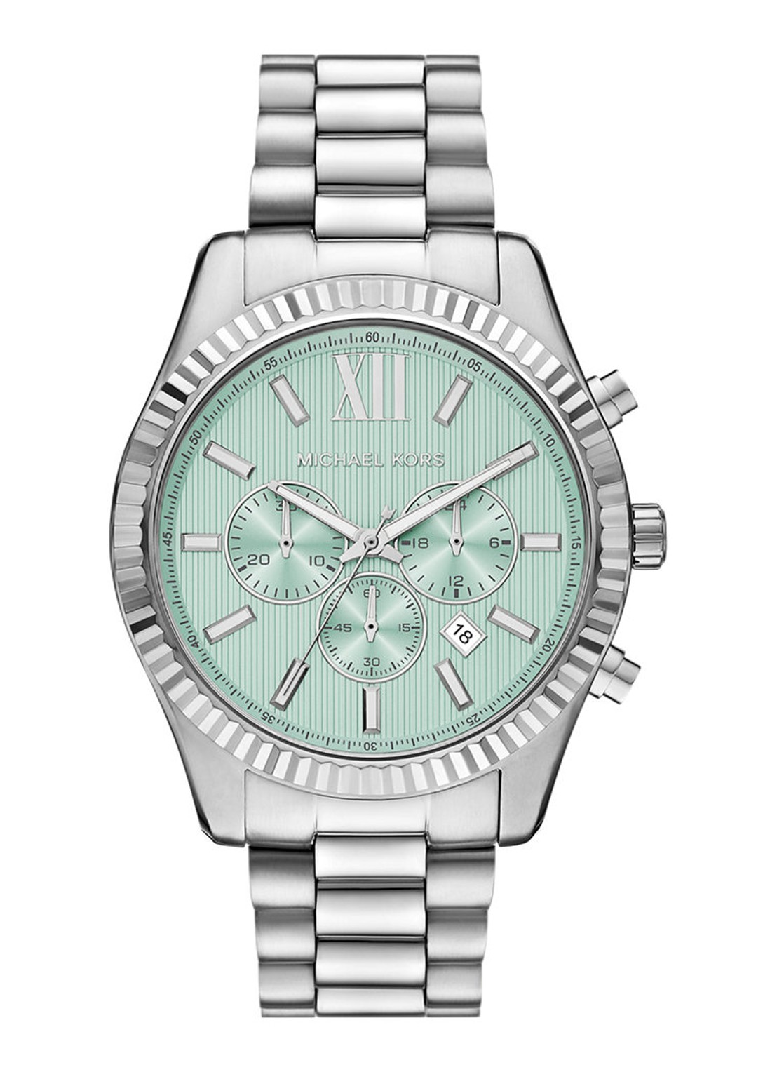 Michael Kors Lexington horloge MK9264 - voorkant zilver