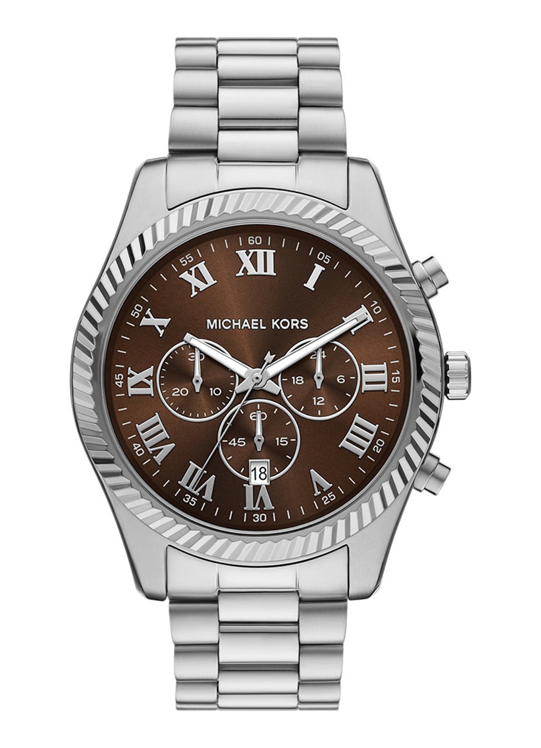 Michael Kors Lexington horloge MK9278 - voorkant 5 zilver