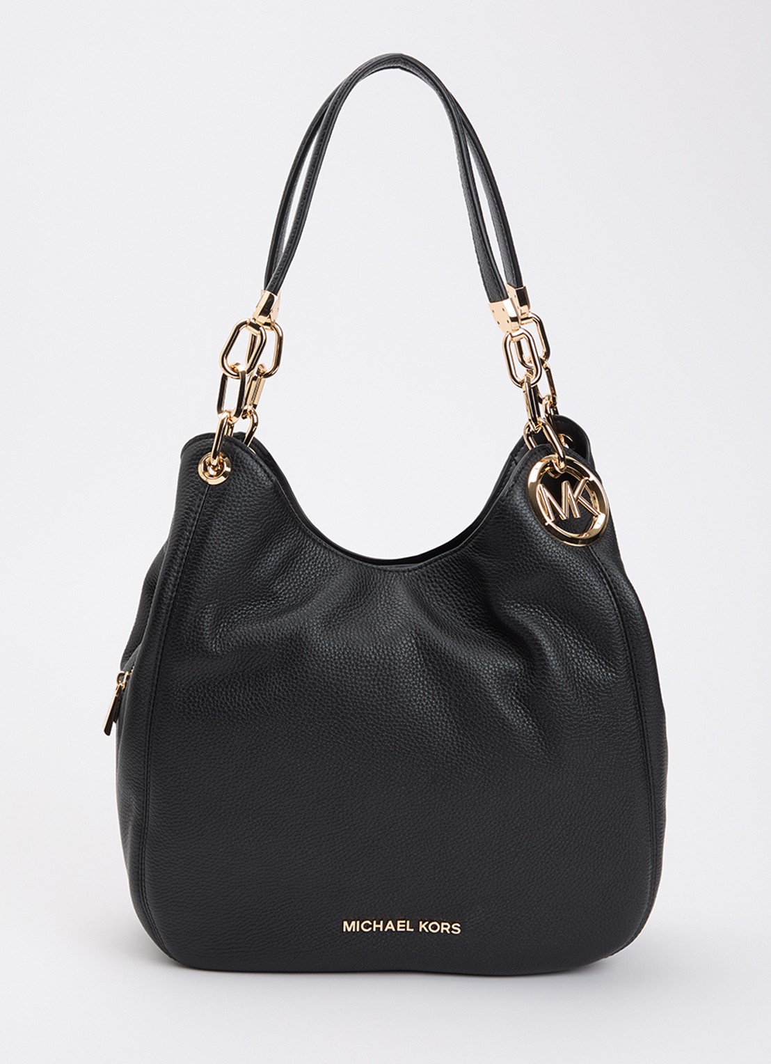 Michael Kors Lillie Large schoudertas met logo - voorkant 5 zwart