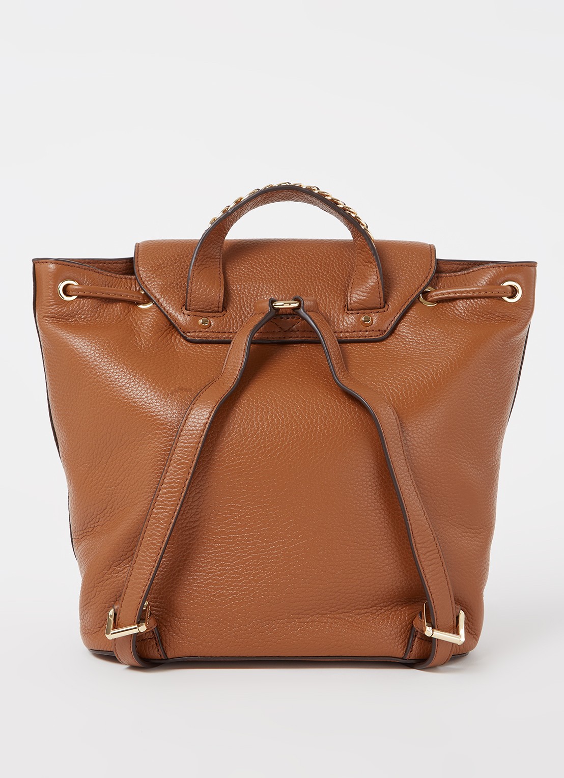 Michael Kors Mina Large rugzak van leer - achterkant 2 cognac