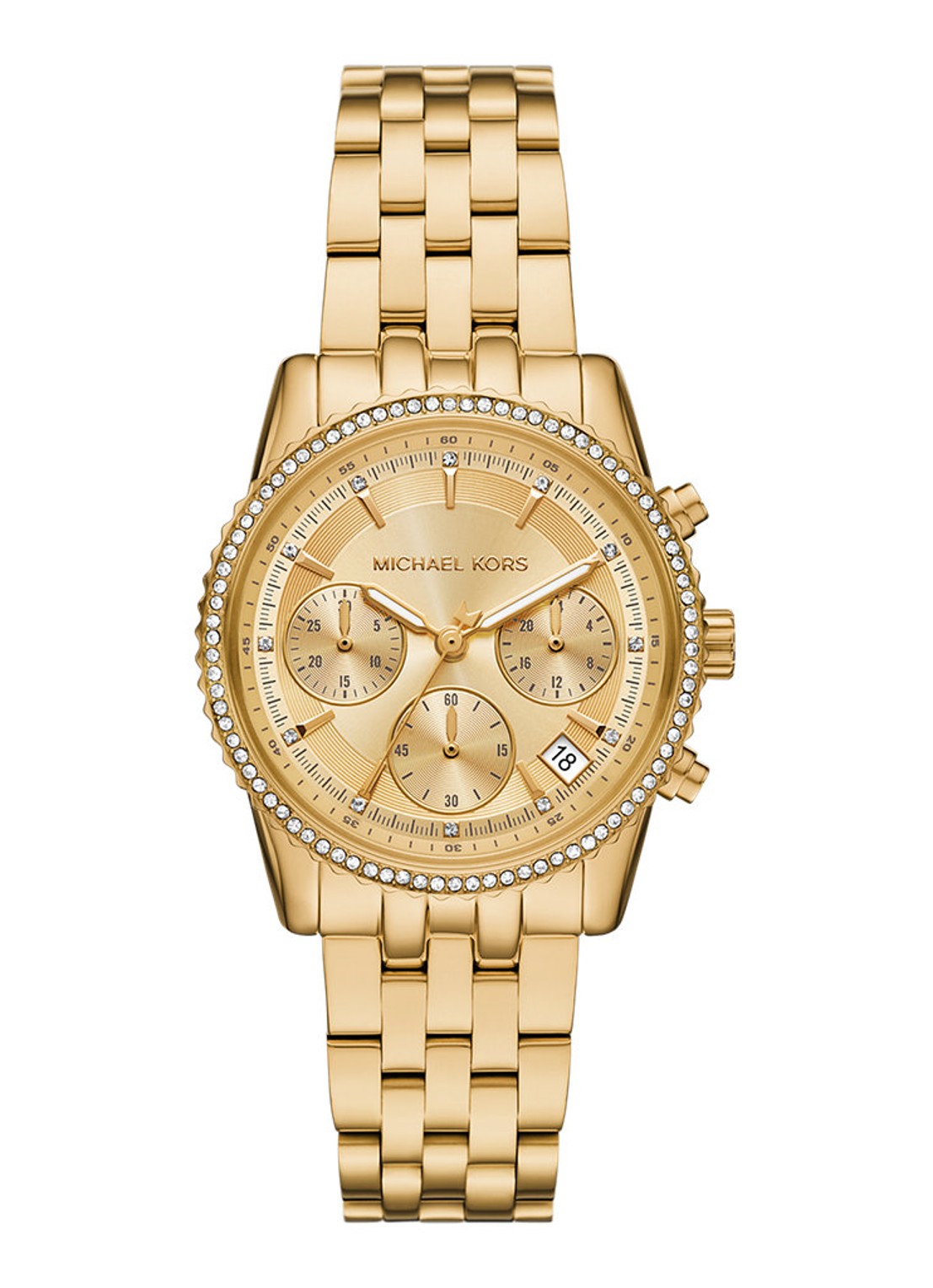 Michael Kors Mini Bryant horloge MK7530 - voorkant goud