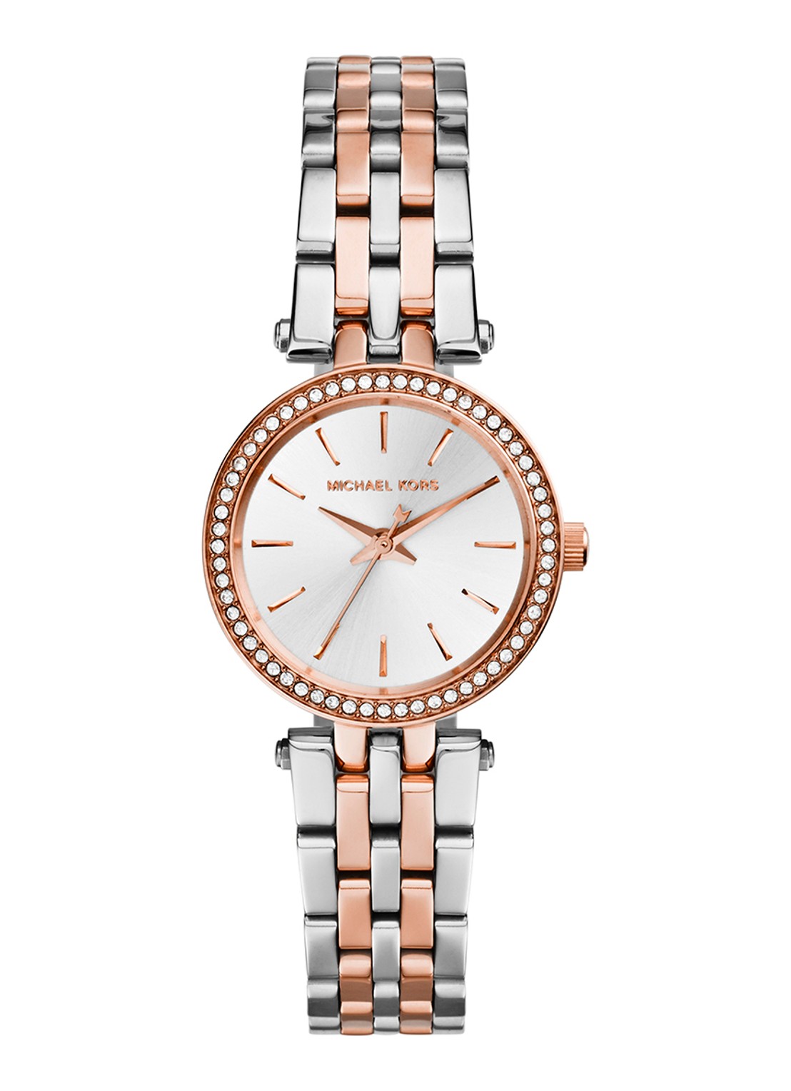 Michael Kors Mini Darci horloge MK3298 - voorkant 2 roségoud