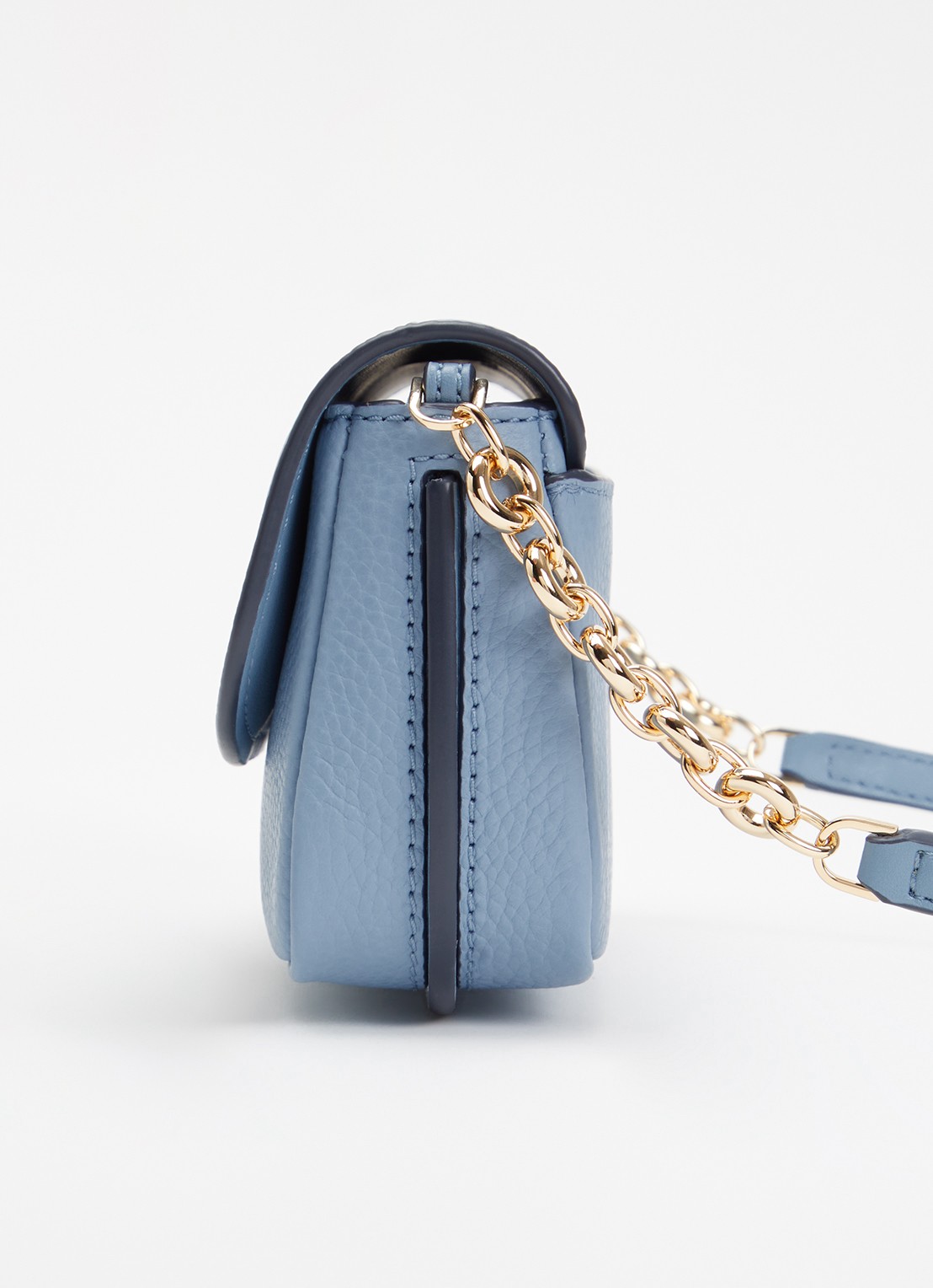 Michael Kors Nolita Small crossbodytas van leer met verstelbare schouderriem - detail 3 staalblauw
