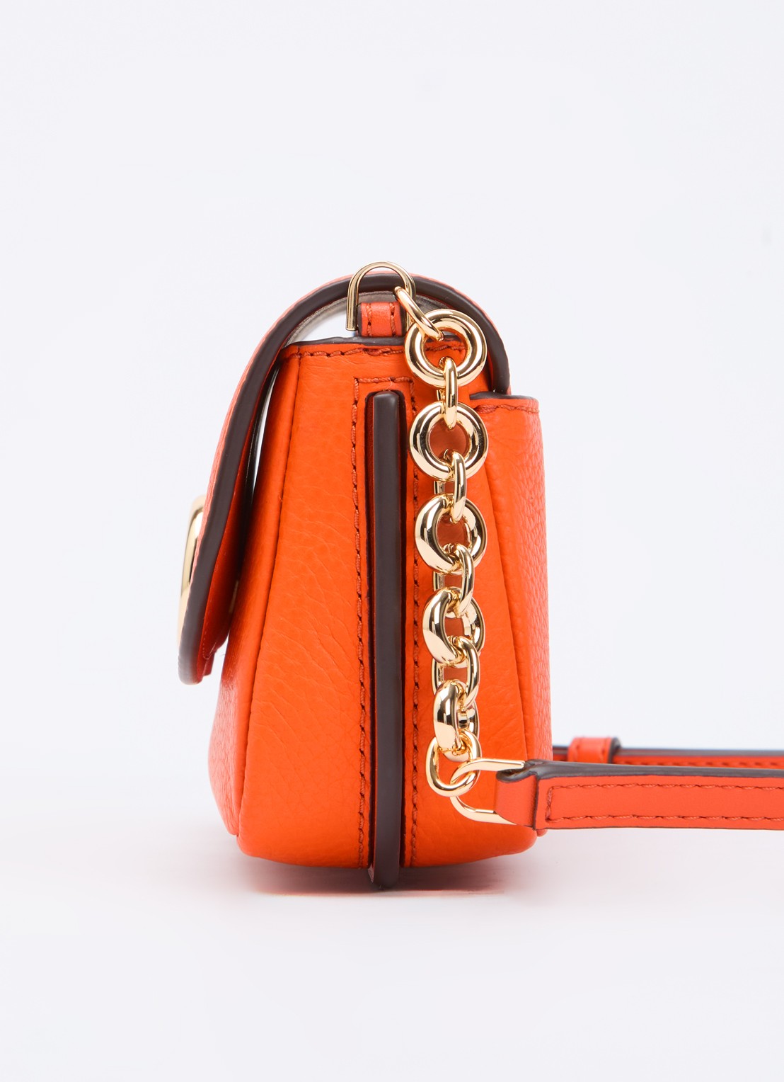Michael Kors Nolita Small crossbodytas van leer met verstelbare schouderriem - detail 4 orange