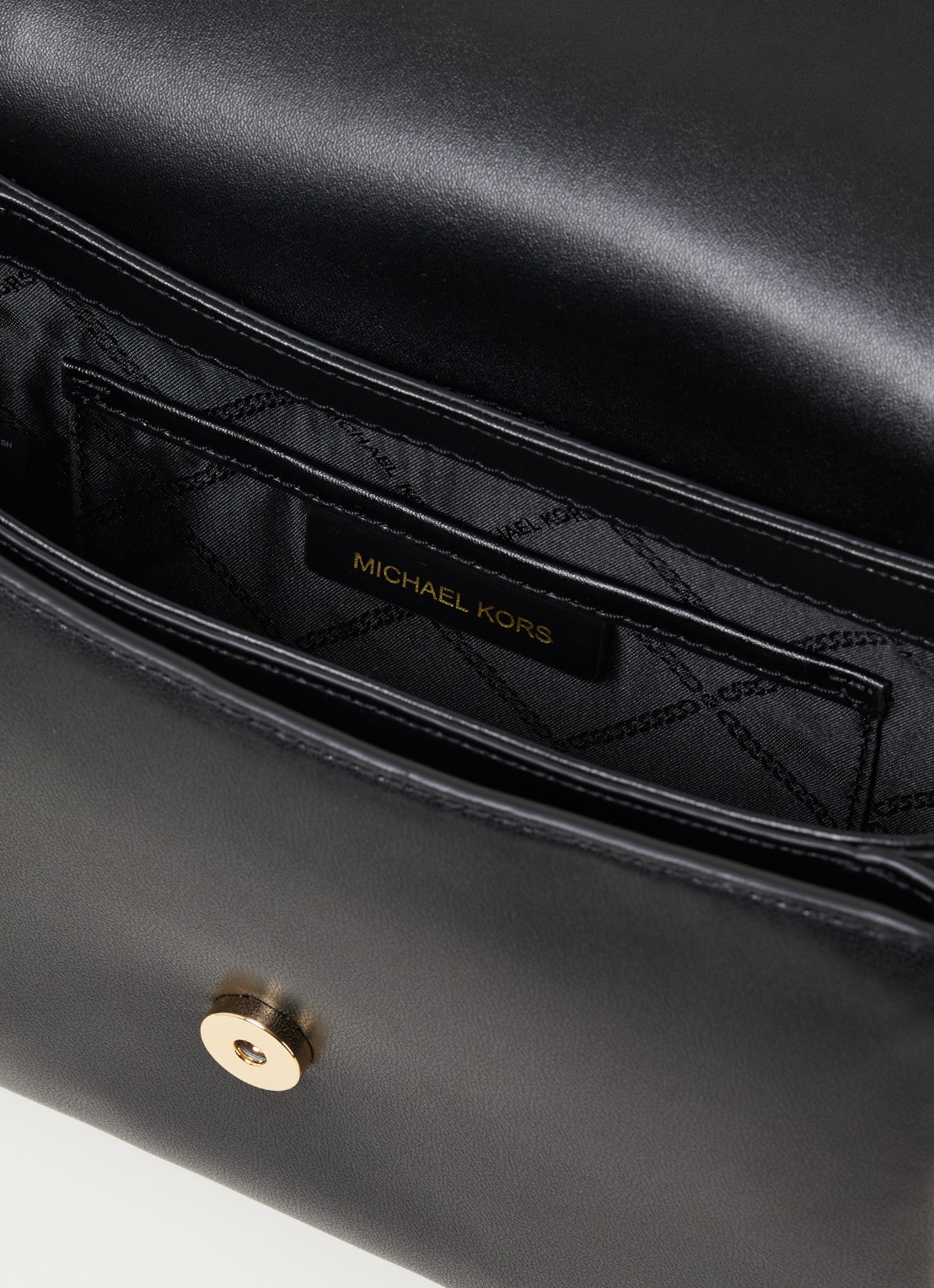 Michael Kors Parker crossbodytas van leer met suède details - detail 2 zwart