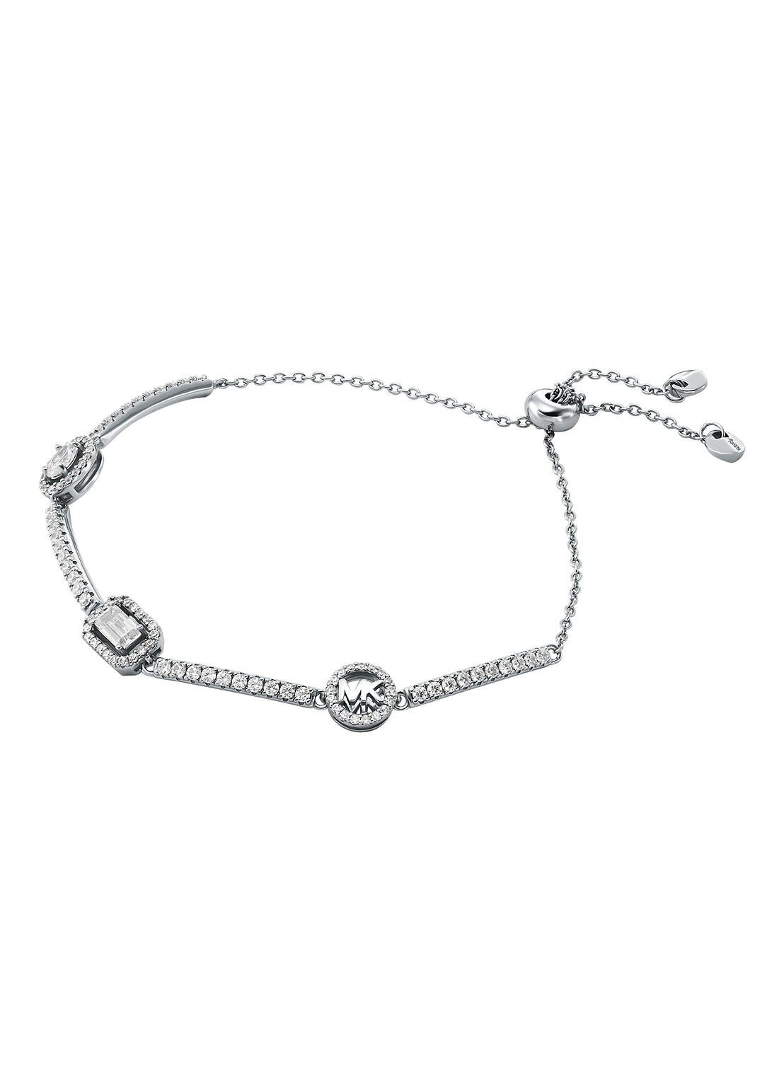 Michael Kors Premium armband met zirkonia MKC1715CZ040 - voorkant 2 zilver