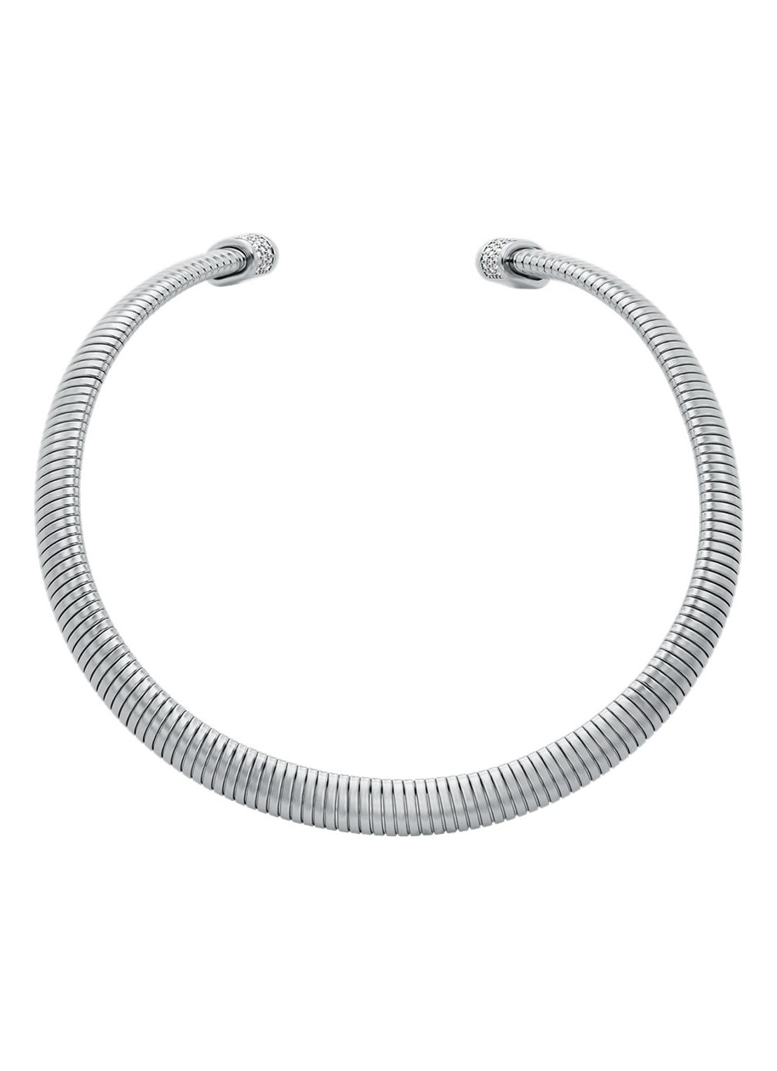 Michael Kors Premium choker MKJ8625040 - voorkant zilver