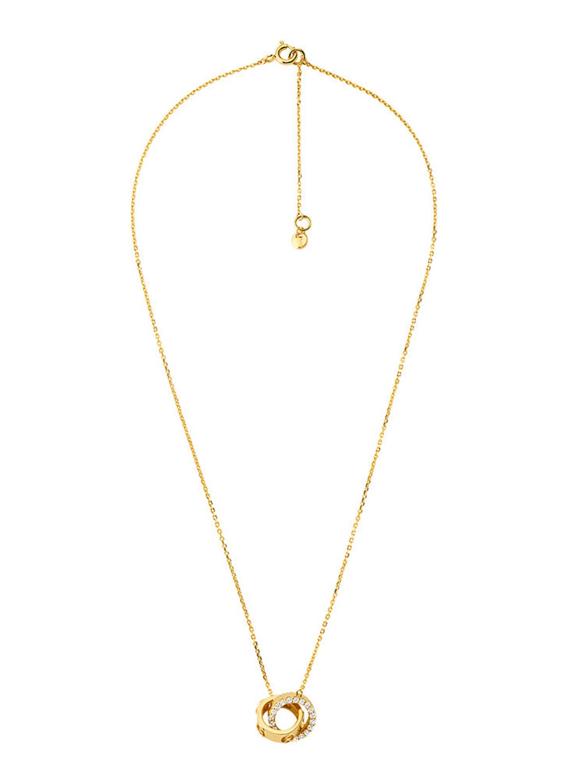 Michael Kors Premium fijne ketting met zirkonia MKC1554AN710 - detail 3 goud
