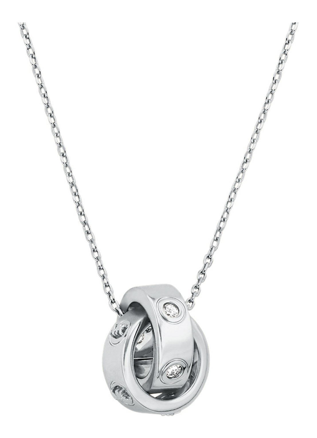 Michael Kors Premium ketting MKJ8654040 - voorkant zilver