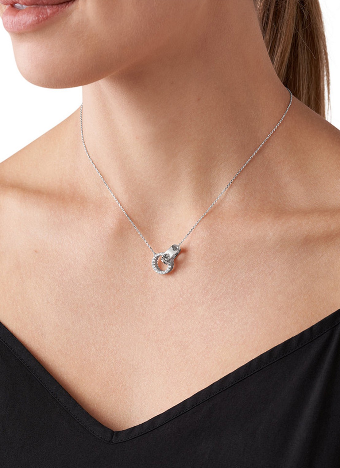 Michael Kors Premium ketting van sterling zilver MKC1554AN040 - voorkant 2 zilver