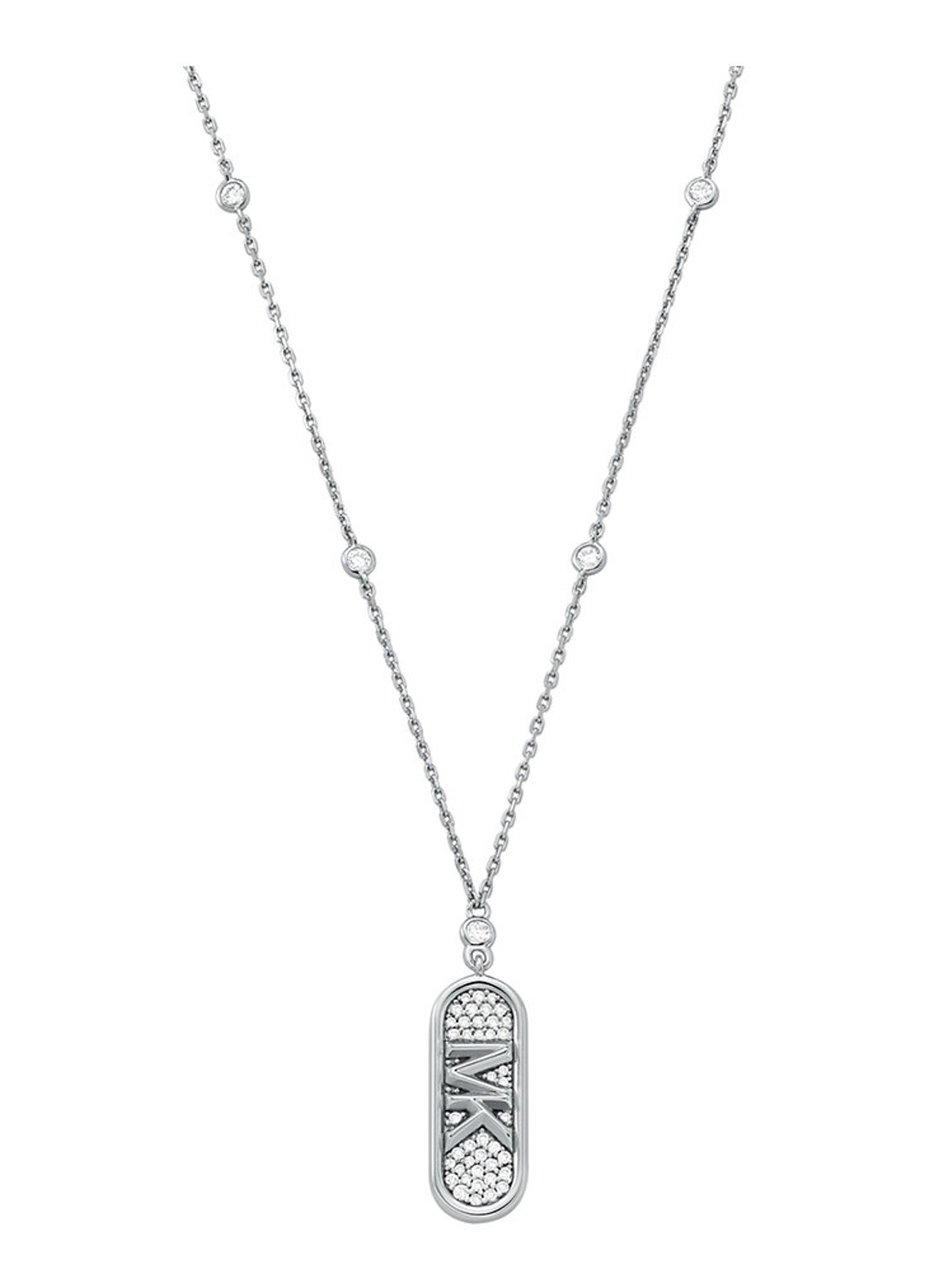 Michael Kors Premium ketting van zilver MKC1729CZ040 - voorkant zilver