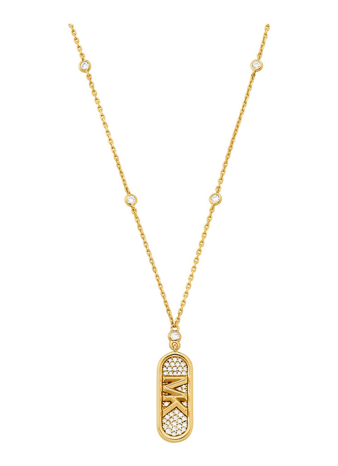 Michael Kors Premium ketting verguld MKC1729CZ710 - voorkant goud