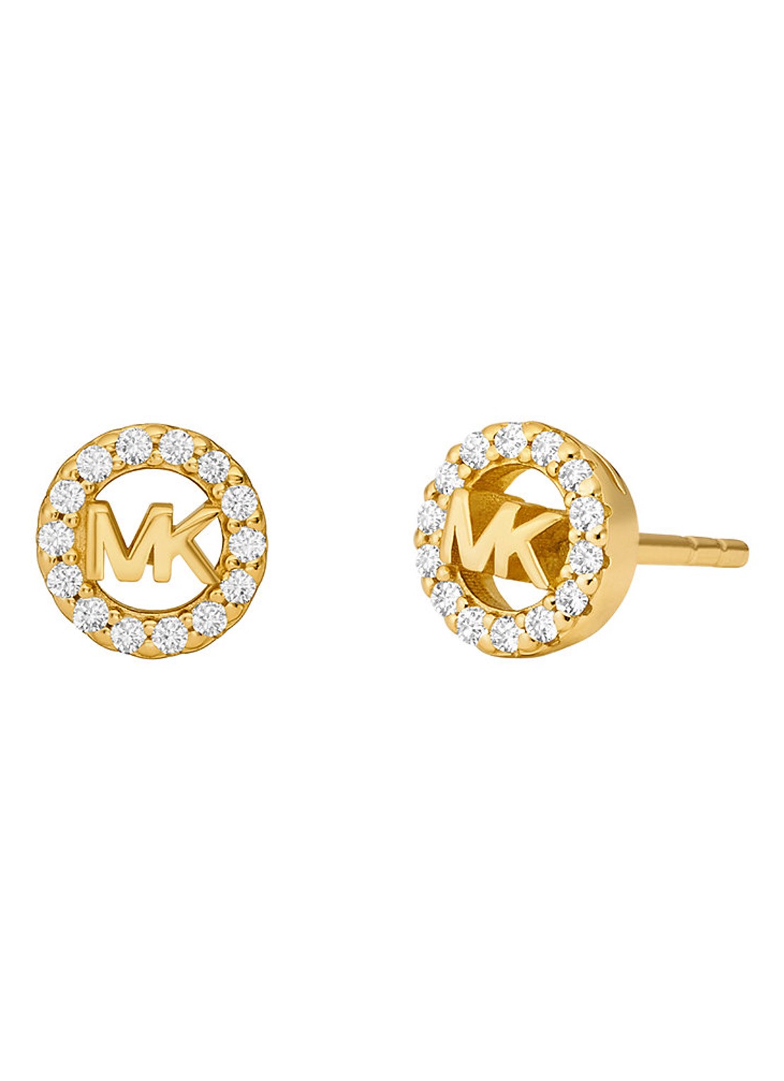 Michael Kors Premium oorknopjes verguld MKC1727CZ710 - voorkant goud