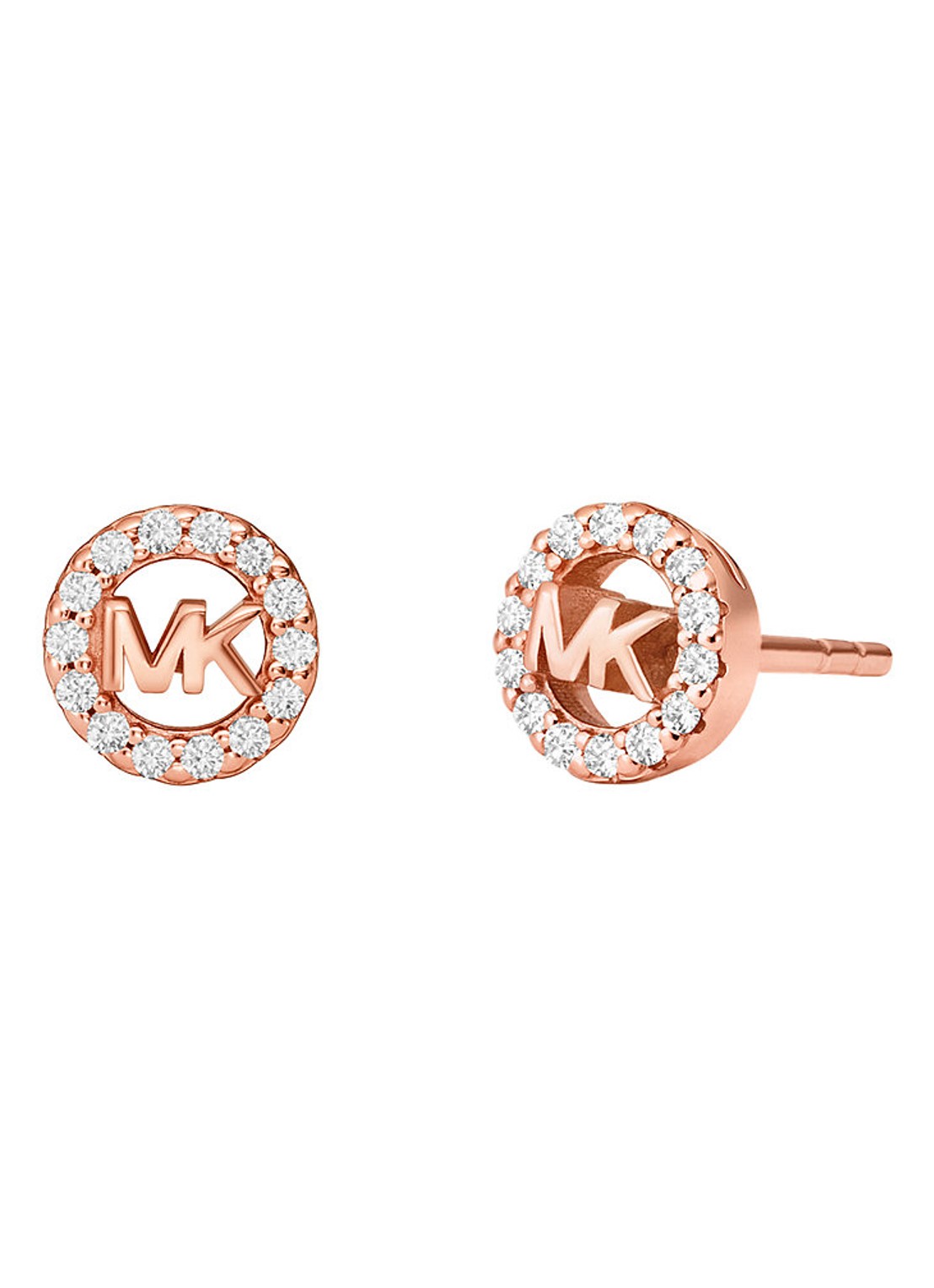 Michael Kors Premium oorknopjes verguld MKC1727CZ791 - voorkant 2 roségoud