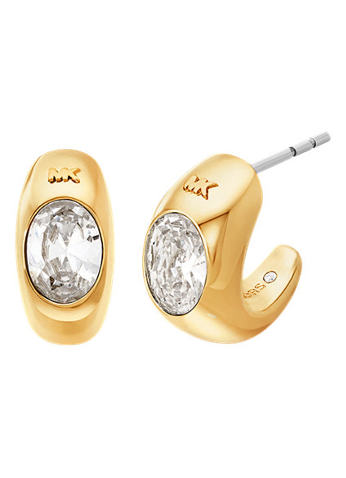 Michael Kors Premium oorringen verguld MKJ8478710 - voorkant goud