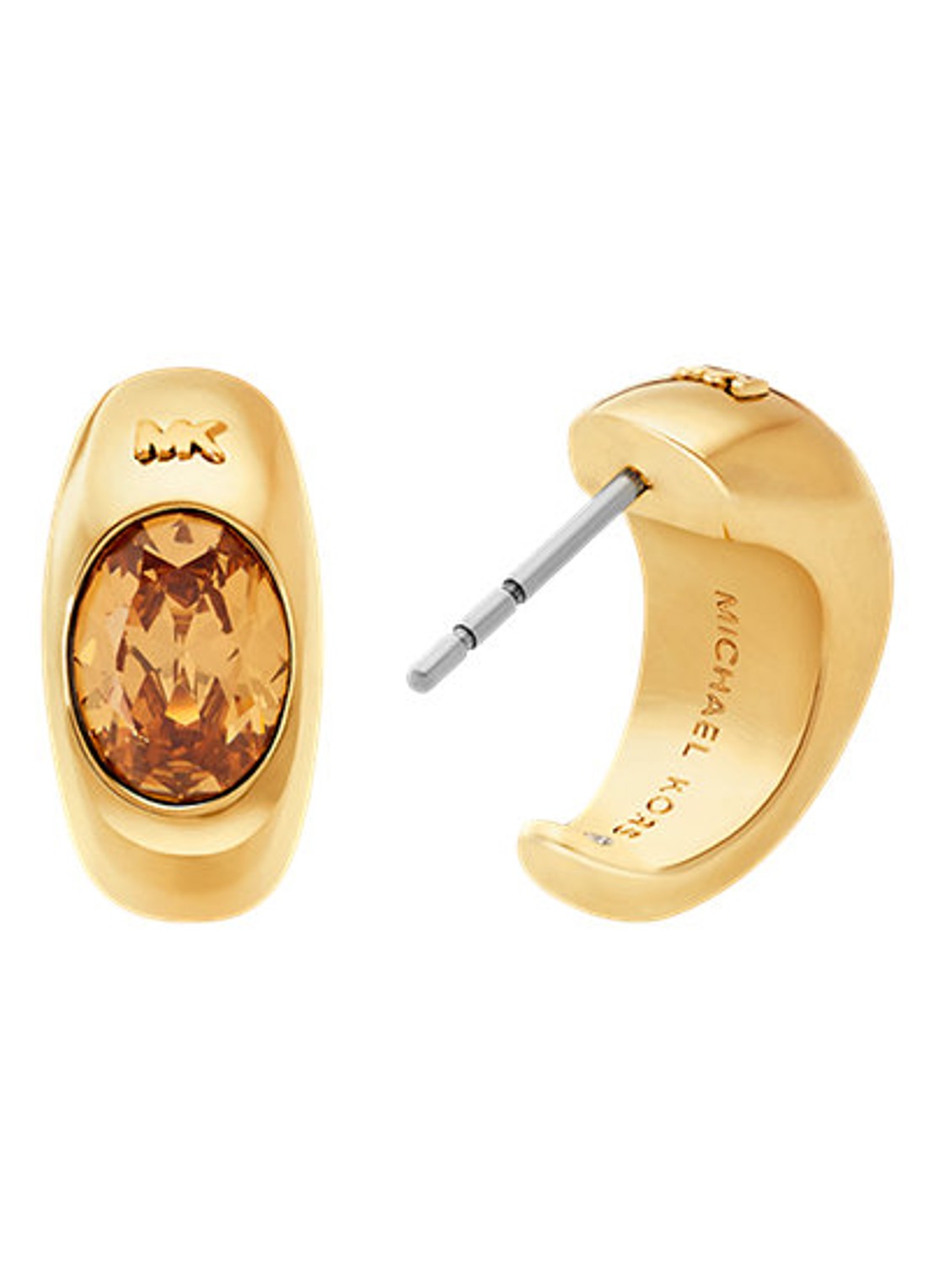 Michael Kors Premium oorringen verguld MKJ8479710 - detail goud