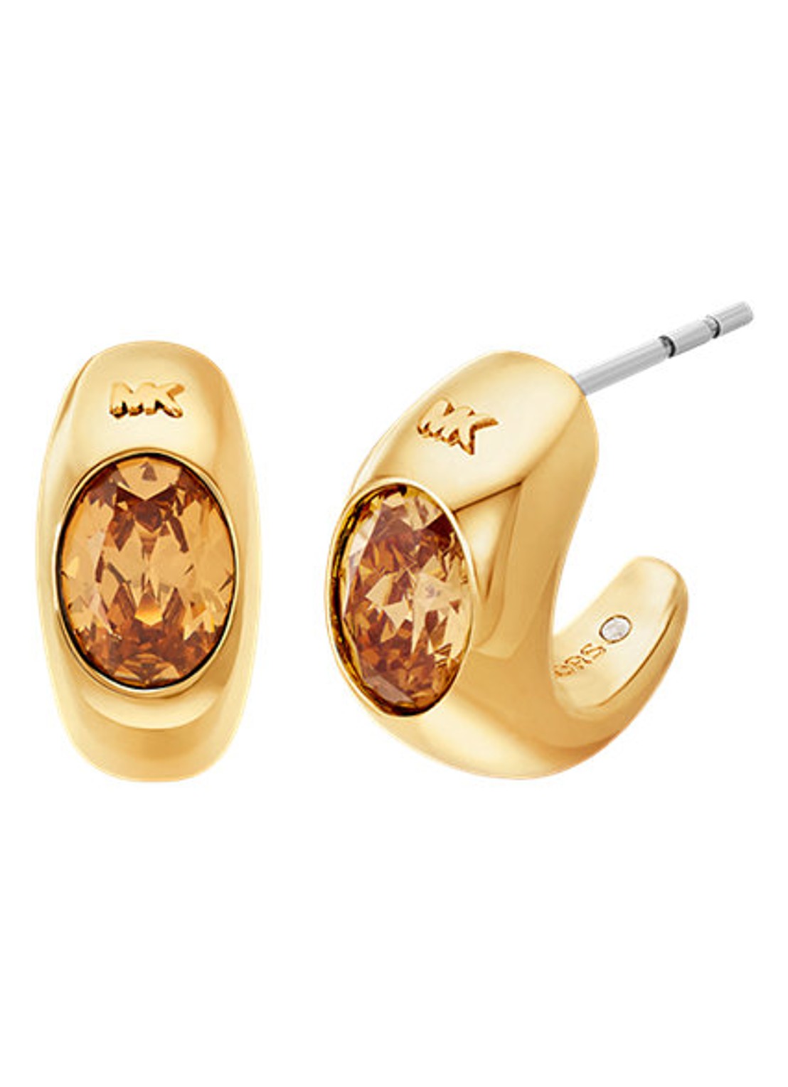 Michael Kors Premium oorringen verguld MKJ8479710 - voorkant 2 goud