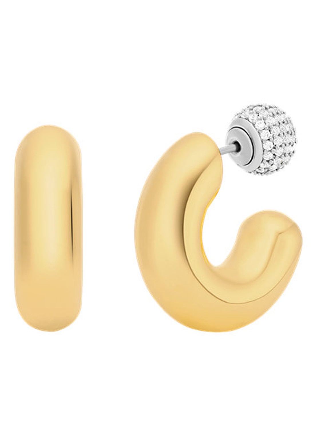 Michael Kors Premium oorringen verguld MKJ8510931 - voorkant goud