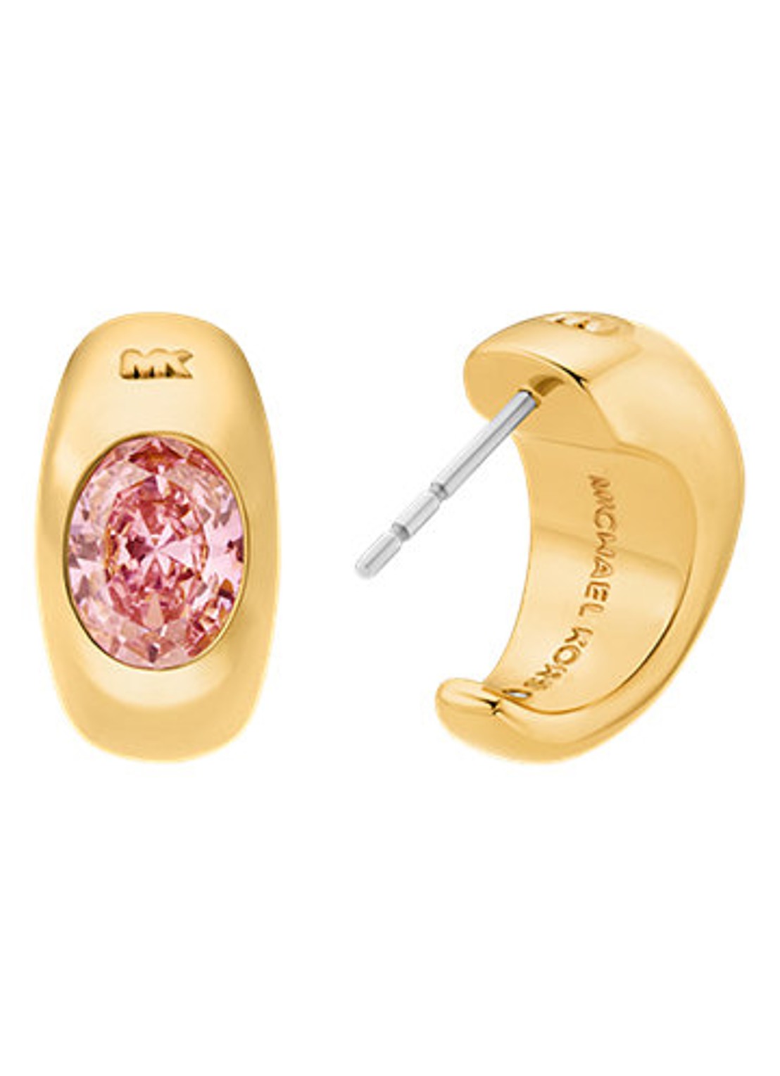 Michael Kors Premium oorringen verguld MKJ8630710 - detail goud