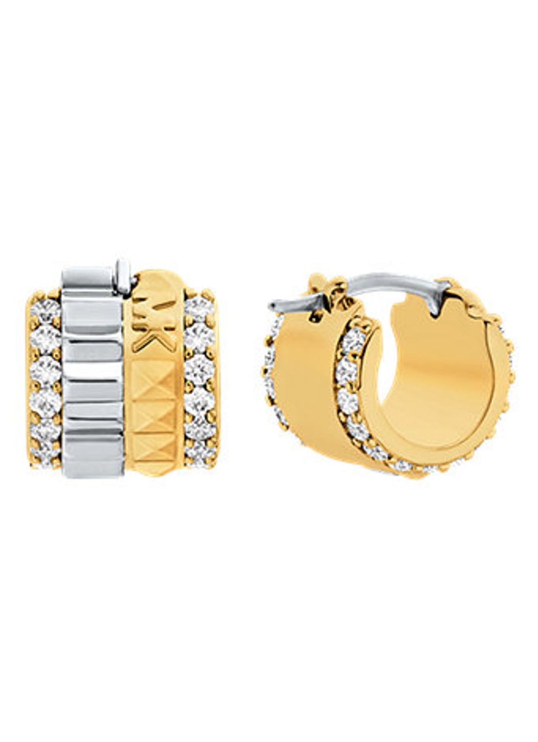 Michael Kors Premium oorringen verguld MKJ8647931 - detail zilver