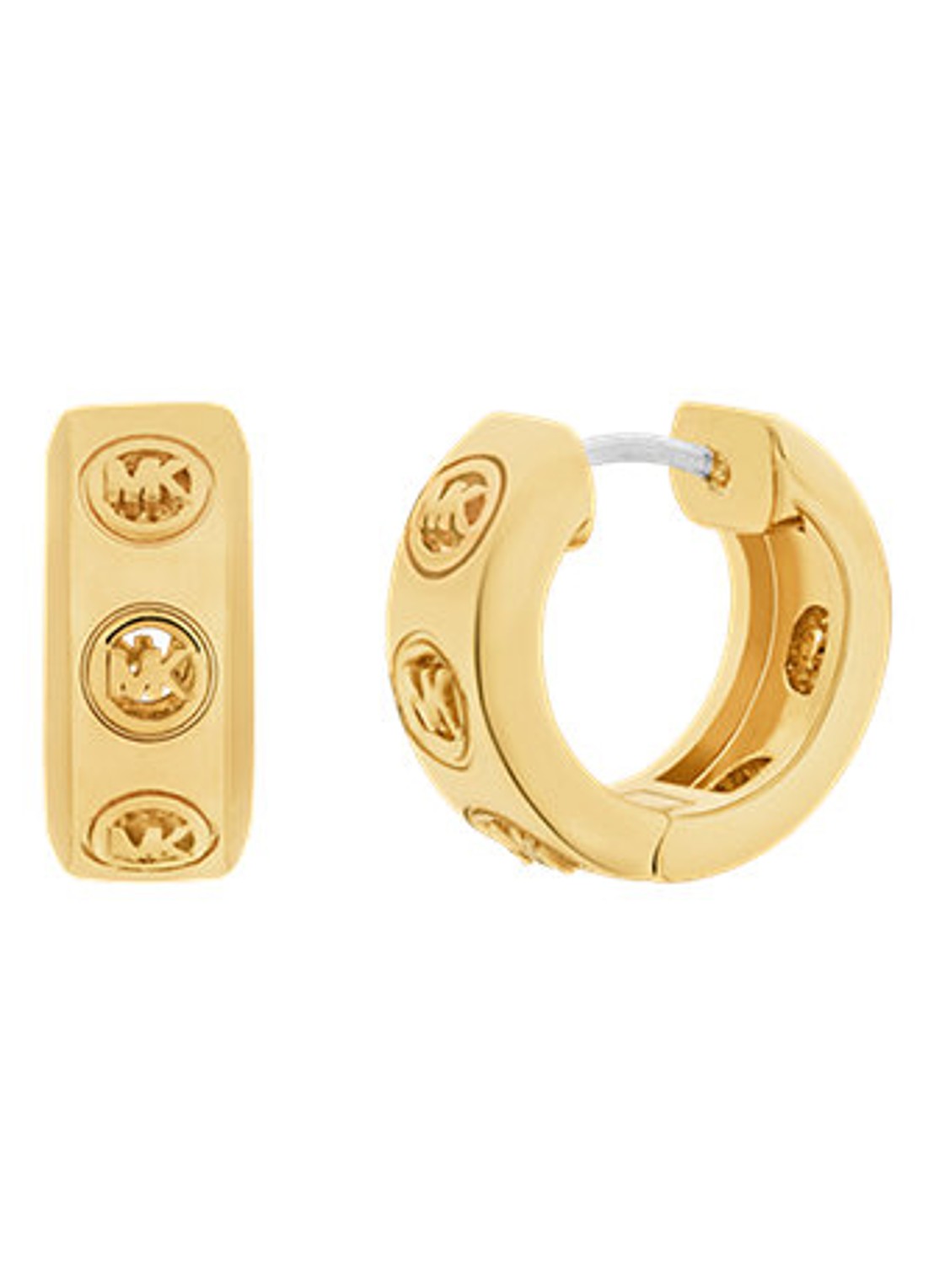 Michael Kors Premium oorringen verguld MKJ8655710 - detail zilver