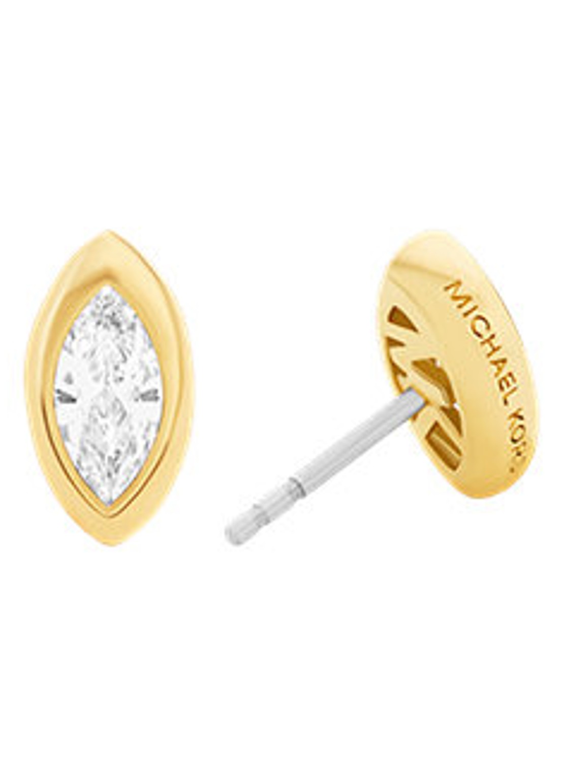 Michael Kors Premium oorstekers verguld MKJ8677710 - detail zilver