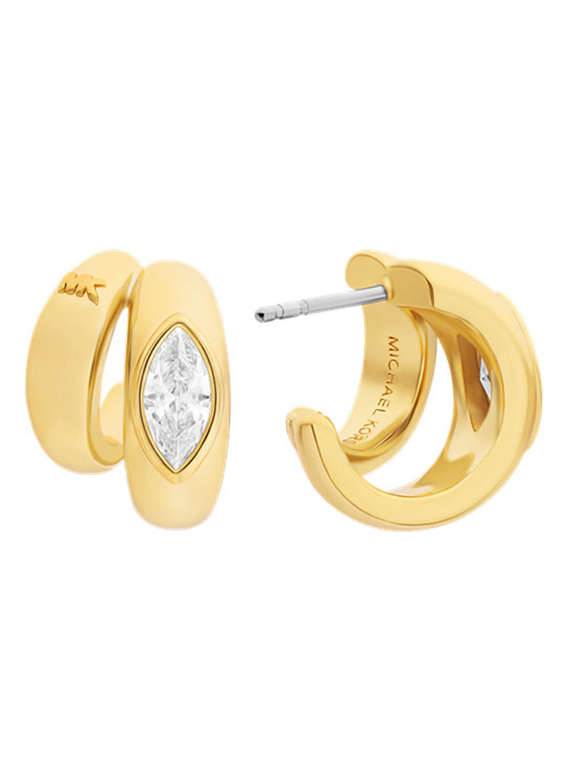 Michael Kors Premium oorstekers verguld MKJ8678710 - detail goud